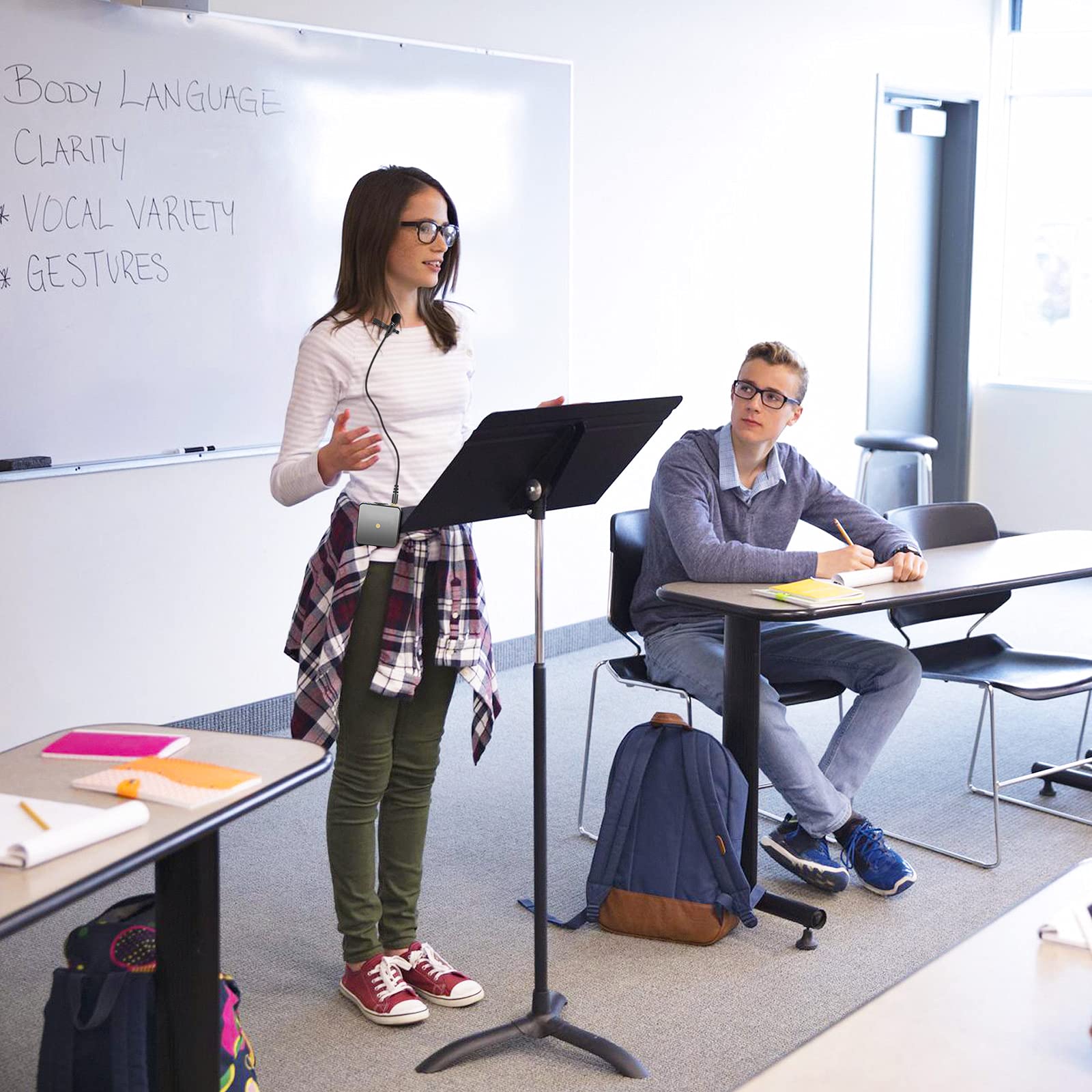 2 Pack Lavalier Lapel Microphone Compatible With Sennheiser Wireless System Bodypack Transmitter, Omnidirectional Condenser Mic