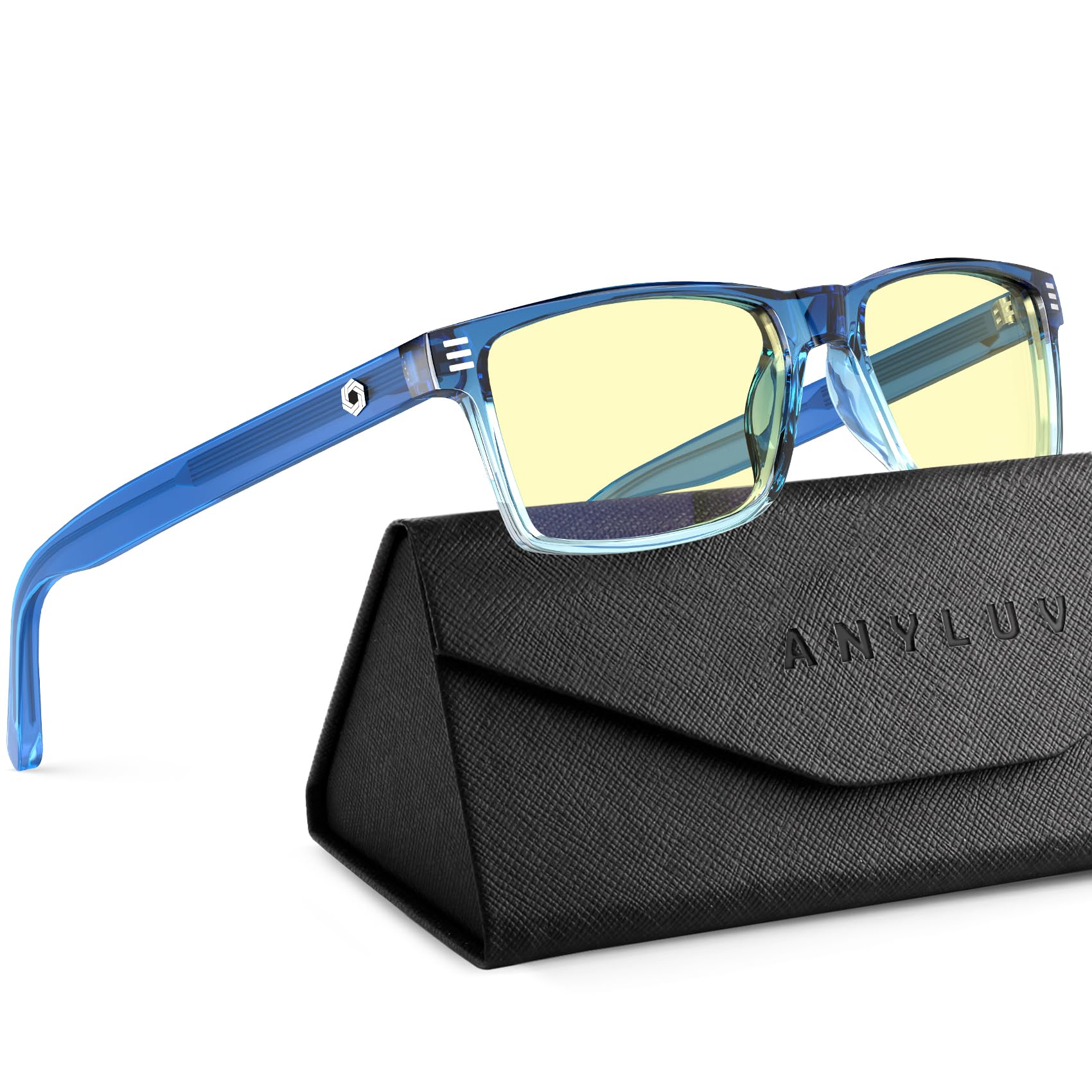 Anyluv Blue Light Glasses For Men & Women, Lightweight Stylish Blue Light Blocking Glasses, Eye Strain Relief Eye Protection
