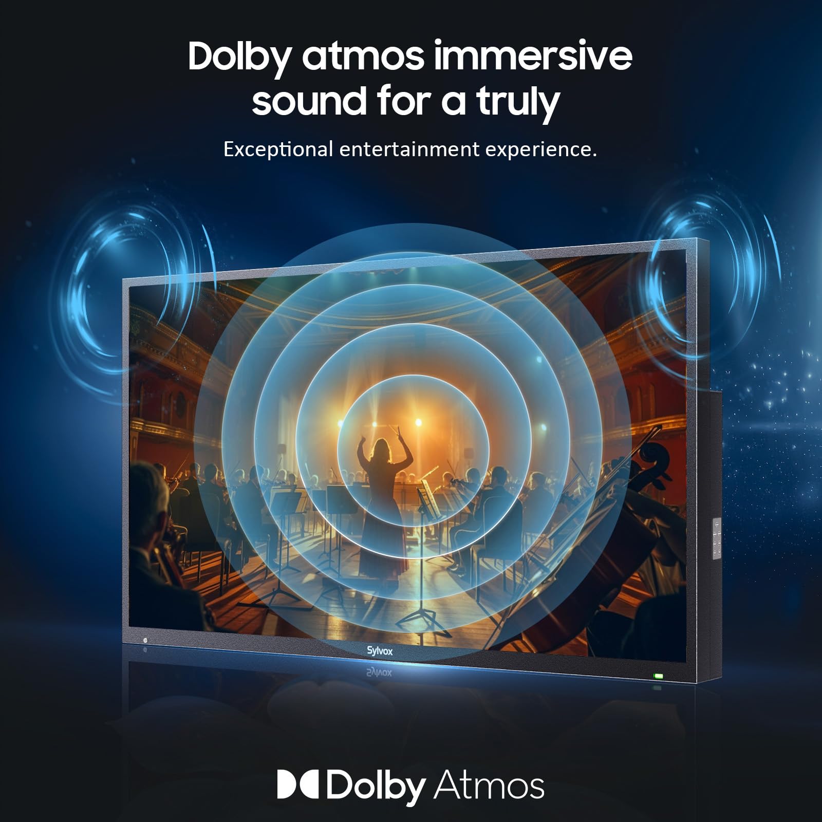 Sylvox Outdoor Tv, 65 Inch Smart Tv Waterproof Outdoor Tvs, 4K Weatherproof Television For Outside,Support Google Assistant & Ch