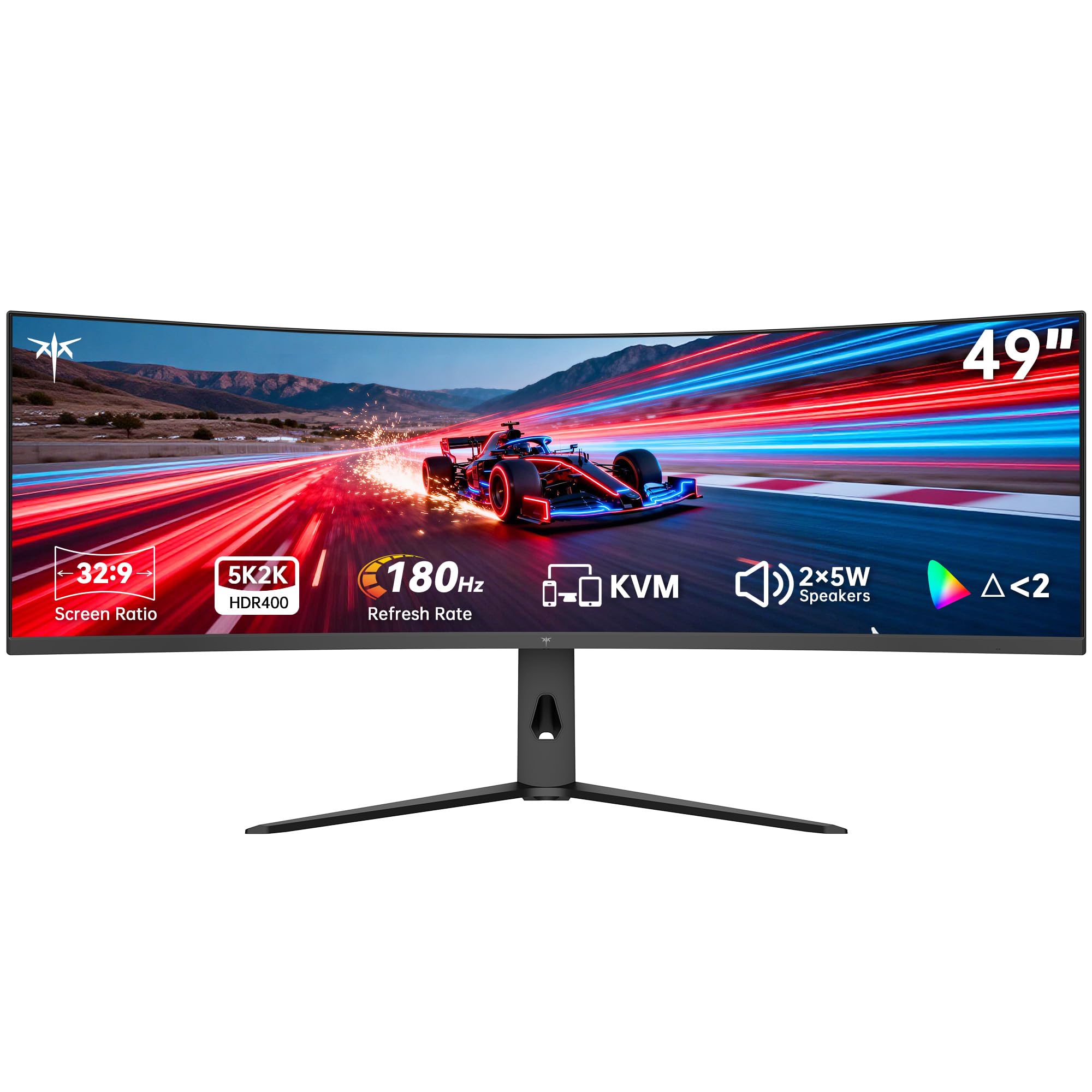 KTC Ultrawide 49 In Curved Gaming Monitor, 5K2K 5120x1440 Computer Monitor DQHD, 180Hz, 32:9, HDR 400, 90W Type-C HDMI DP Port, 