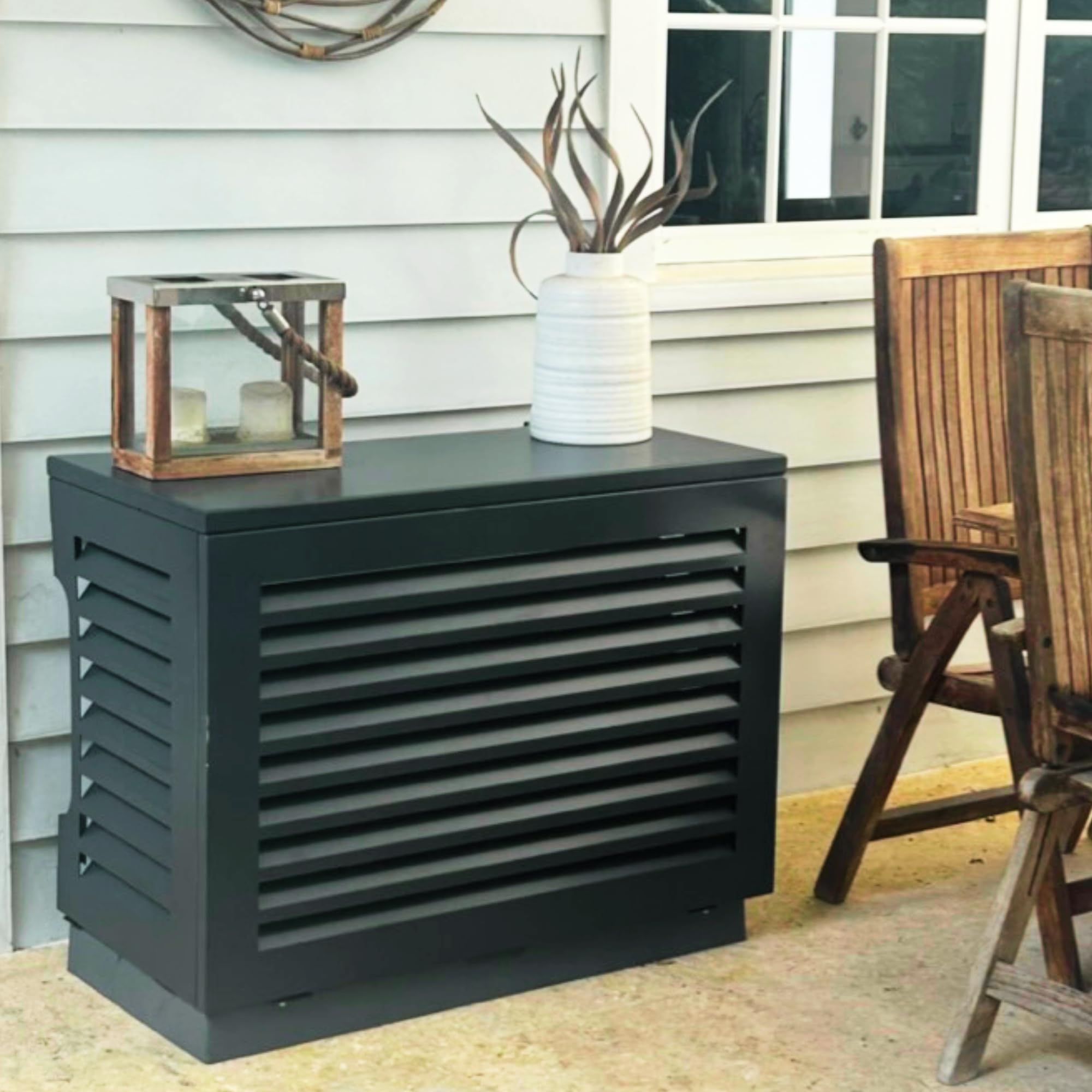 Airdeko'S Mini Split Ac Cover For Outside Units Sturdy Aluminum, Optimal Performance & Protection Of Mini Split System Outdoor C