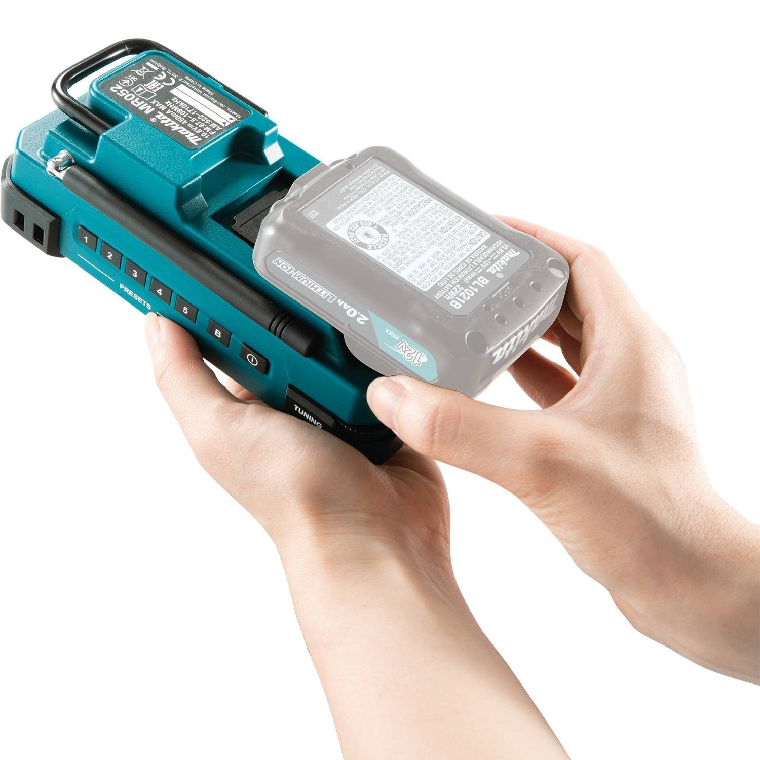 Makita Rm02 12V Max Cxt� Lithium Ion Cordless Compact Job Site Radio, Tool Only