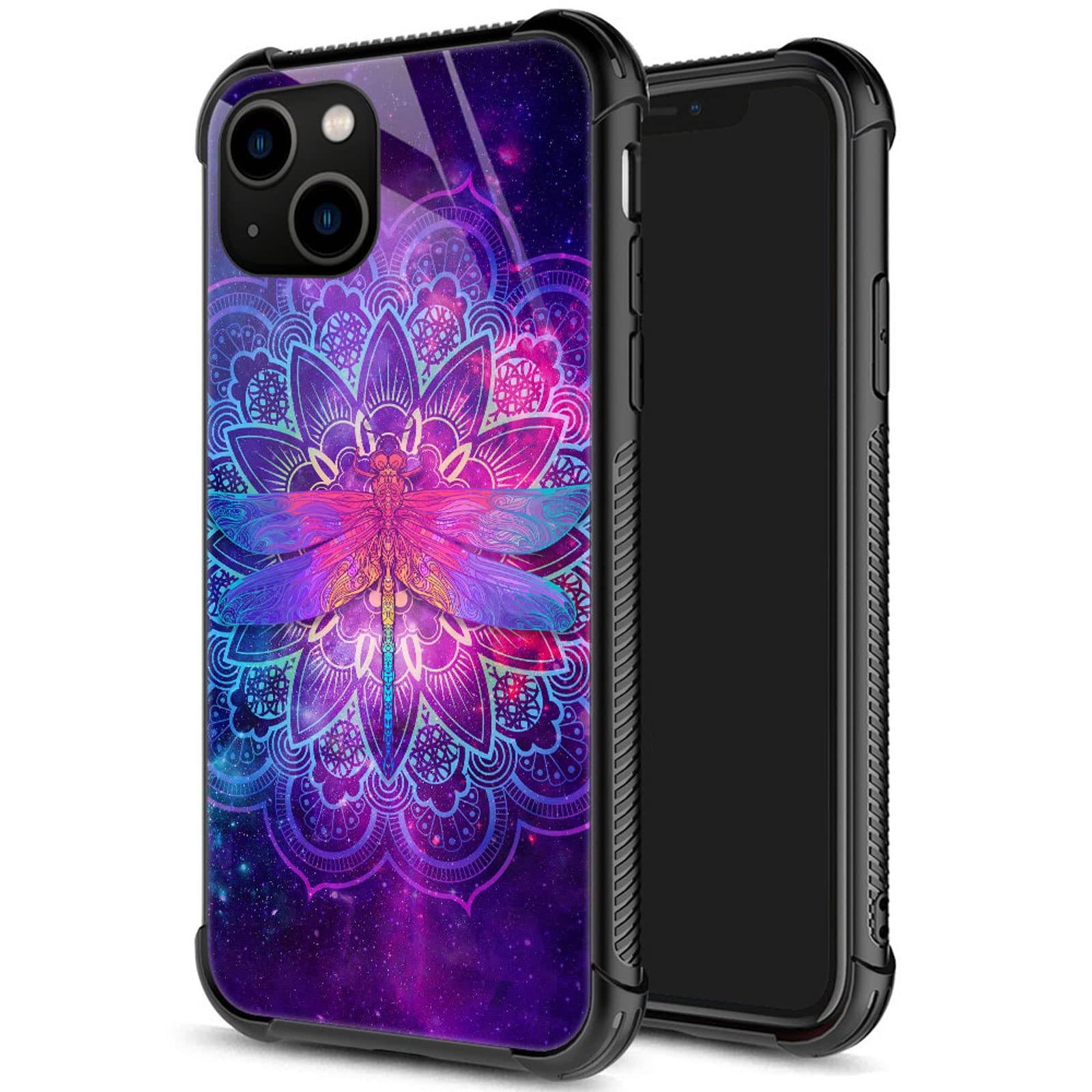 Iphone 13 Case, Colorful Unicorn Iphone 13 Cases For Women Girls, Pattern Design Shockproof Anti Scratch Organic Glass Case For