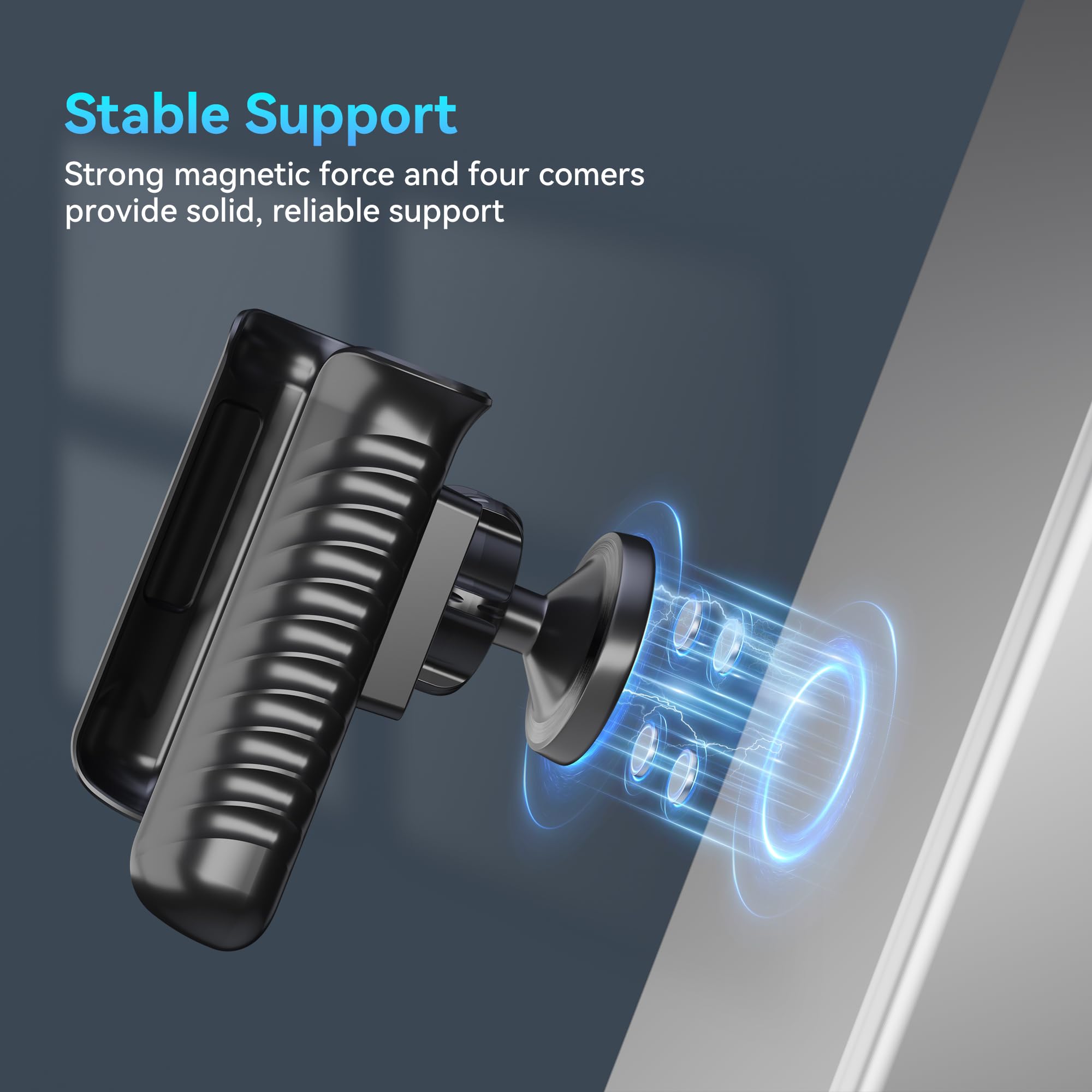 Efeall Gym Magnetic Phone Holder, Memory Function, 360 Rotatable Phone Holder Magnet For Metal Surfaces/Gym/Golf Cart/Kitchen, G