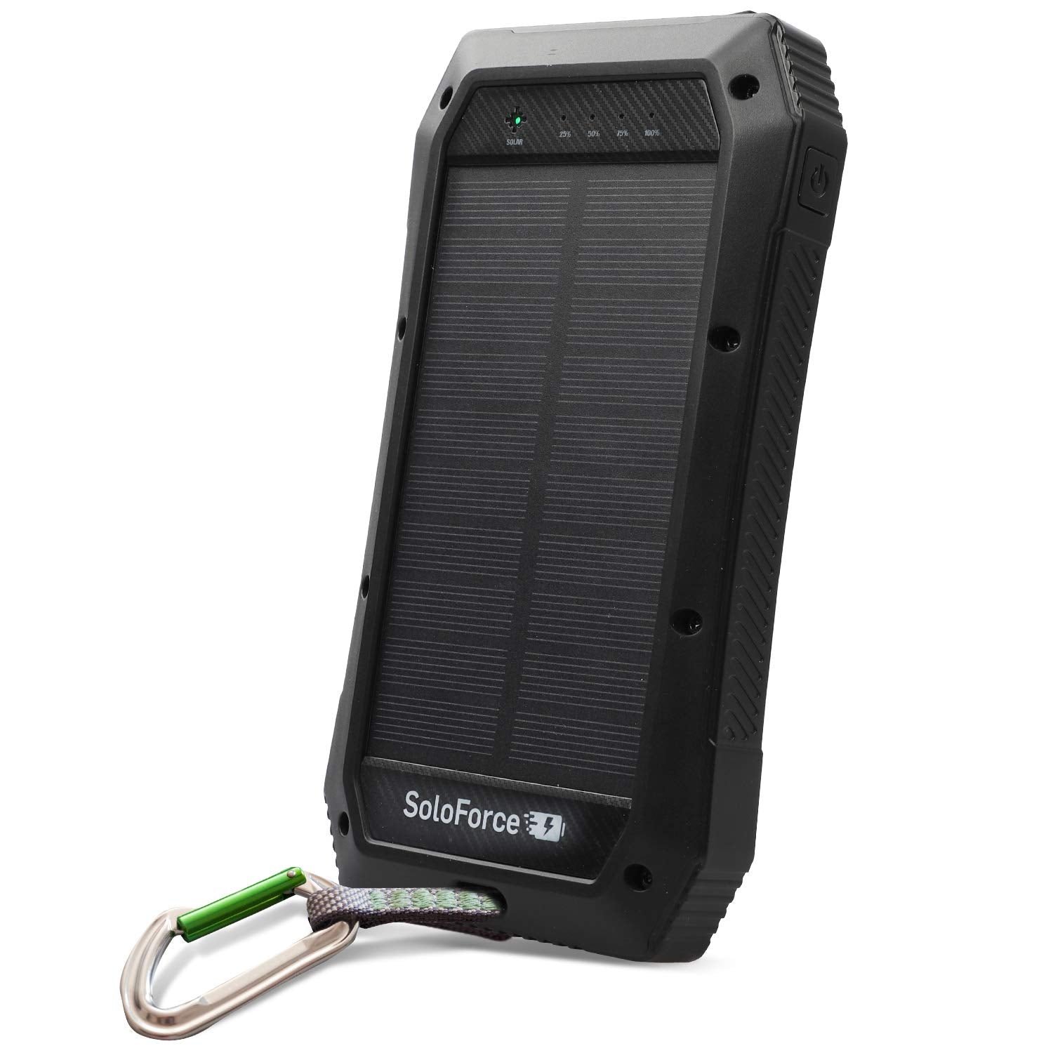 Soloforce Solar Power Bank   2000Mah Wireless Portable Charger For Iphone Android | Fast Charging Powerbank | Built In Qi Panel,
