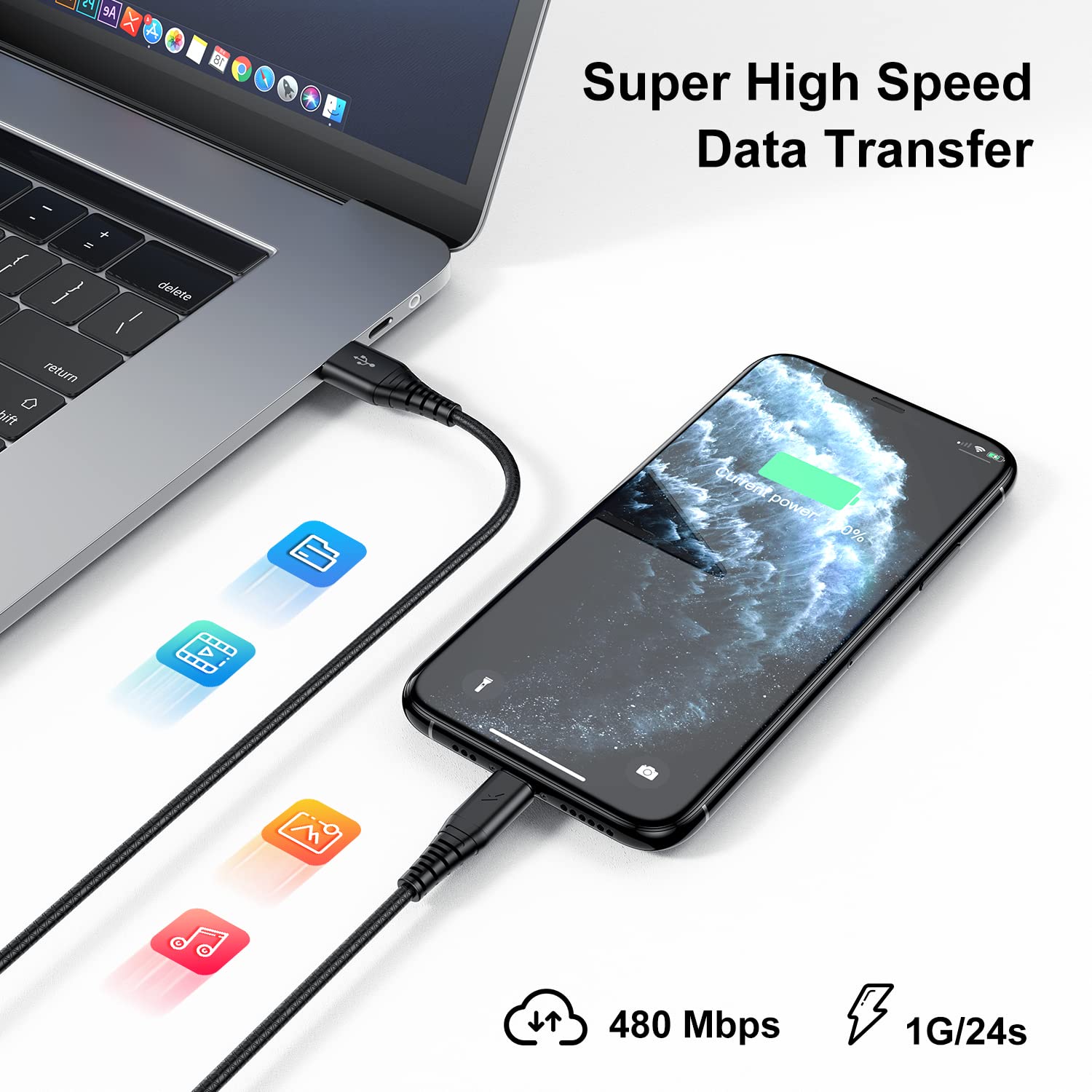 3 Pack 10Ft Extra Long Usb A To Lightning Fast Charging Cord Apple Mfi Certified For Iphone 14 13 12 11 Pro/Pro Max/Plus Xr Xs X