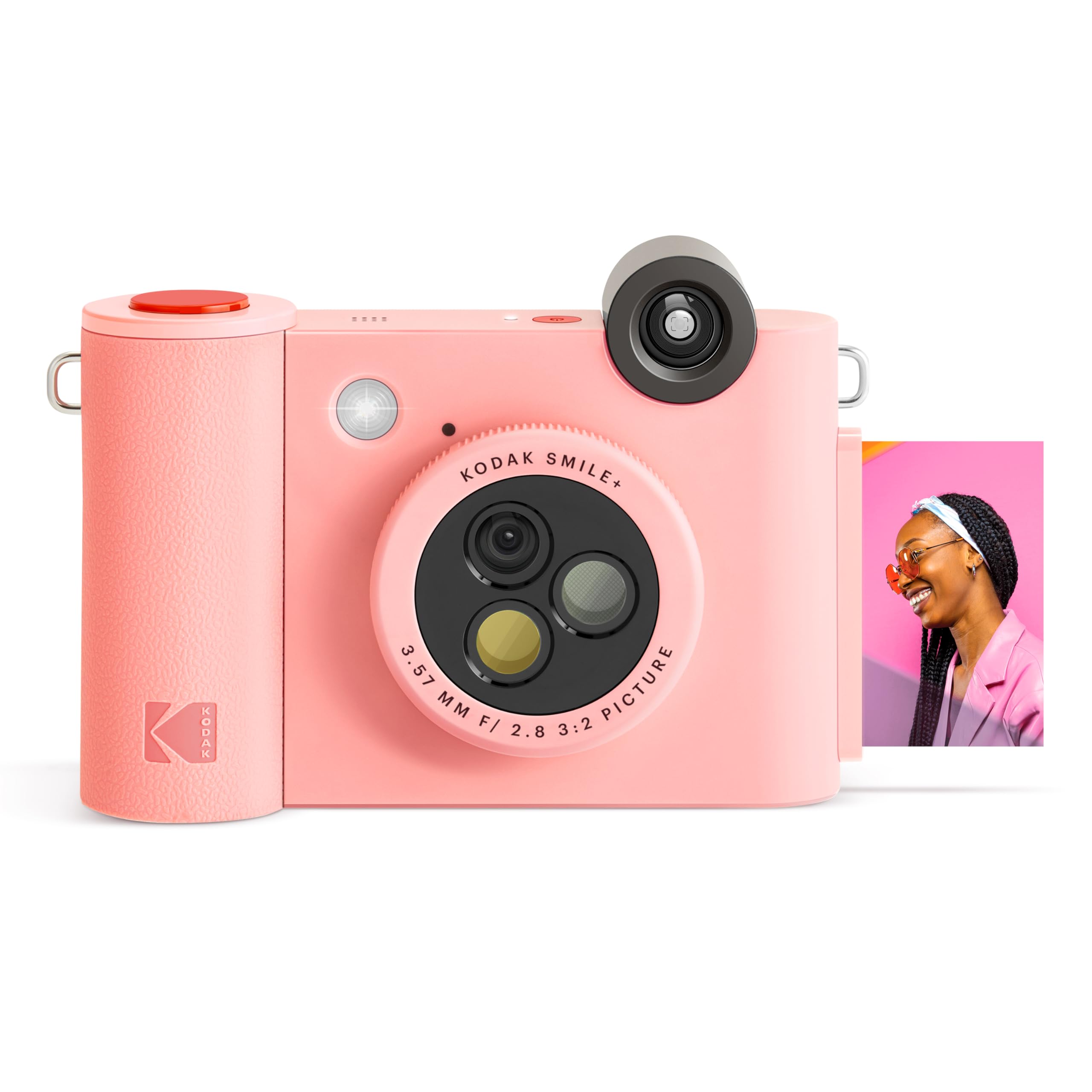Kodak Smile+ Wireless Digital Instant Print Camera With Effect Changing Lens, 2X3    Sticky Backed Photo Prints, And Zink Printi