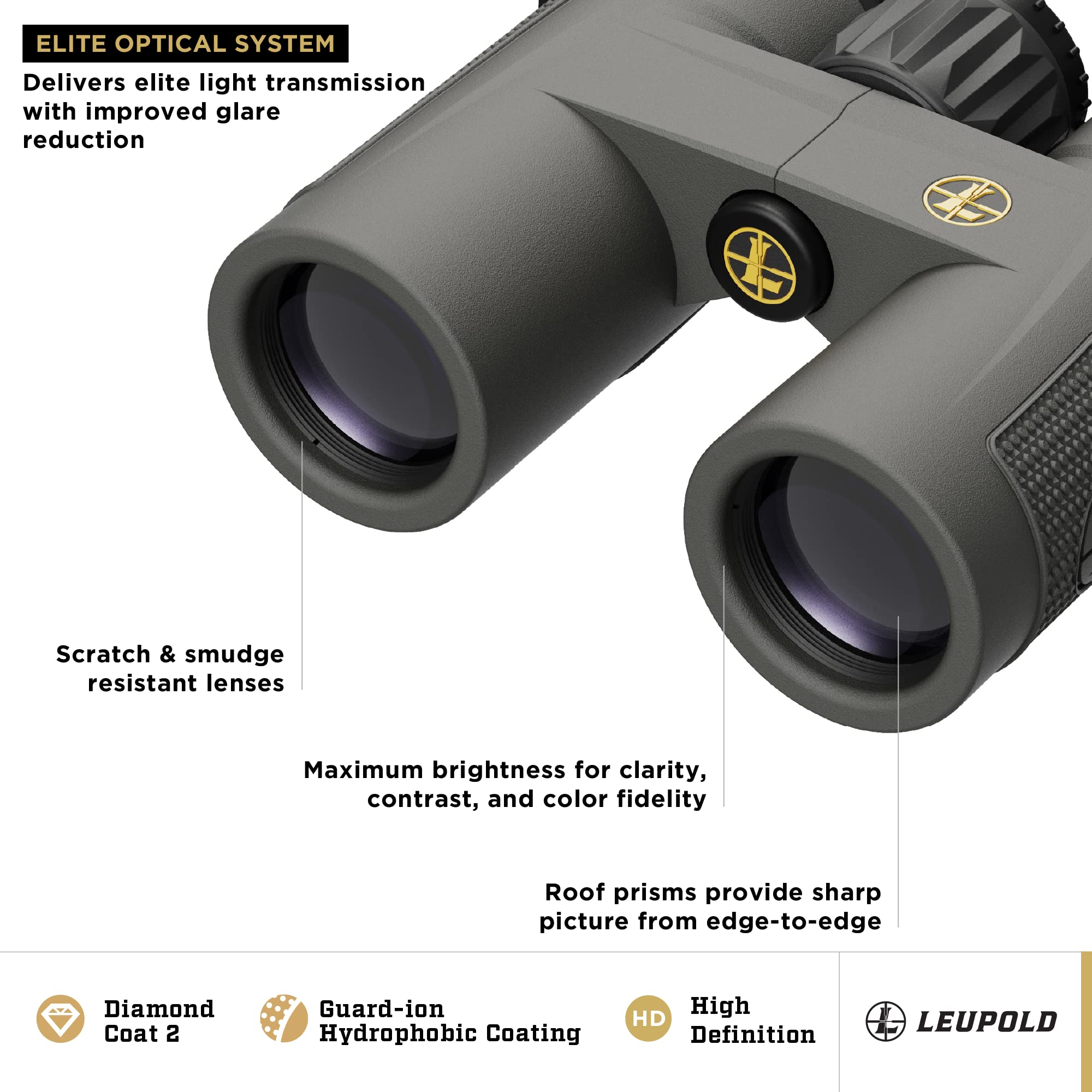 Leupold Bx 4 Pro Guide Hd Binoculars, 8X32Mm, Shadow Gray (172658)