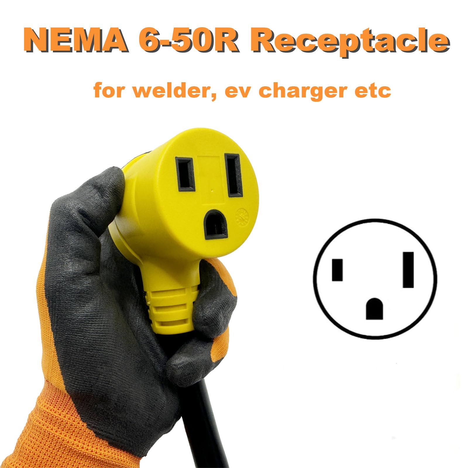 Suplevel 10 Ft Nema L14 30P To 6 50R Welder Adapter Plug Extension Cord, 4 Prong 30 Amp Twist Lock Generator Male To 3 Prong 50