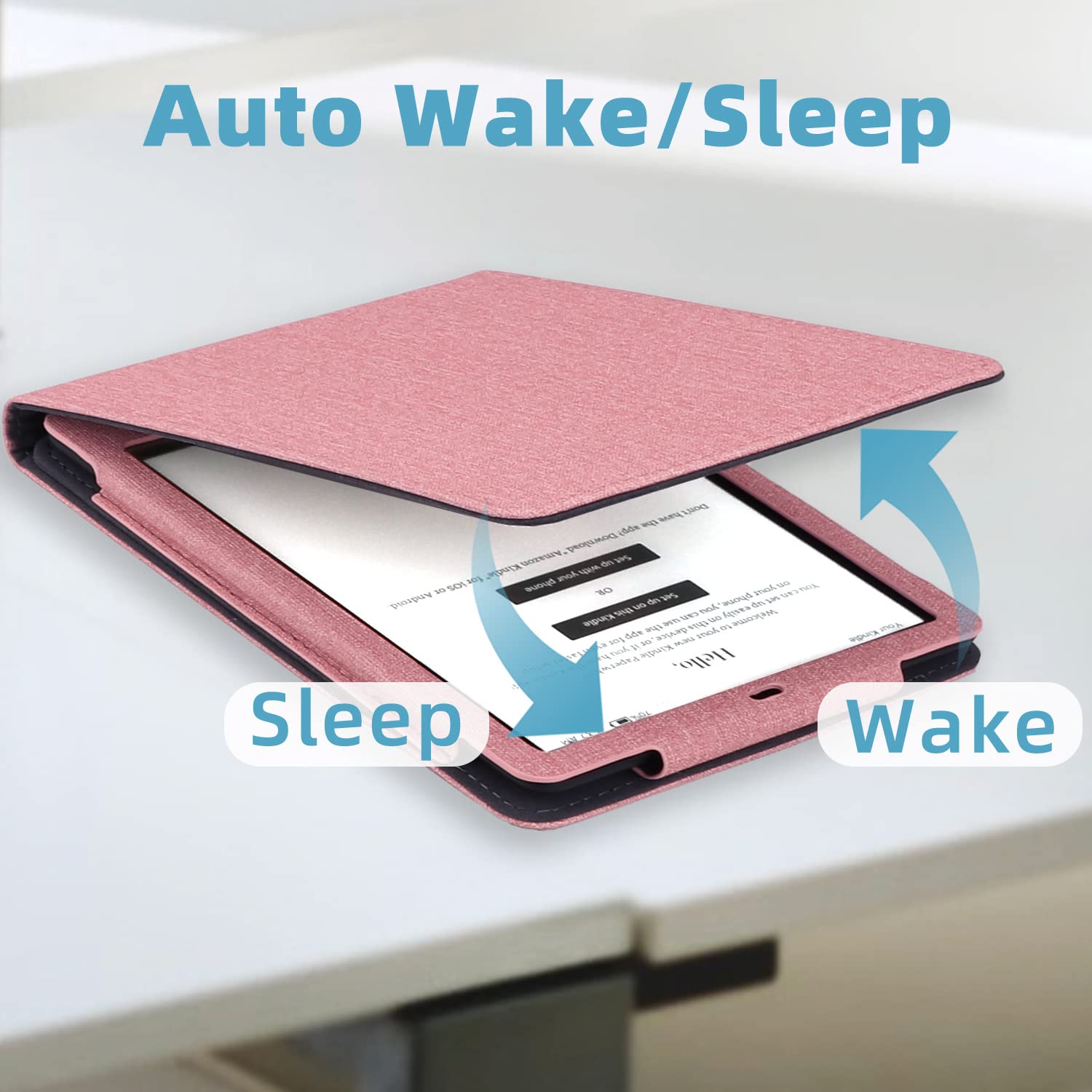 Walnew Flip Case For Kindle Paperwhite 11Th Generation 2021   Two Hand Straps And Vertical Multi Viewing Stand Cover With Auto W