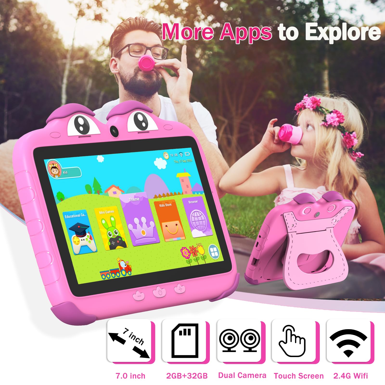 Kids Tablet 7 Inch Tablet For Kids Toddler Tablet For Toddlers 32 Gb Kids Tablets For Kids Android Children'S Tablet With Dual C