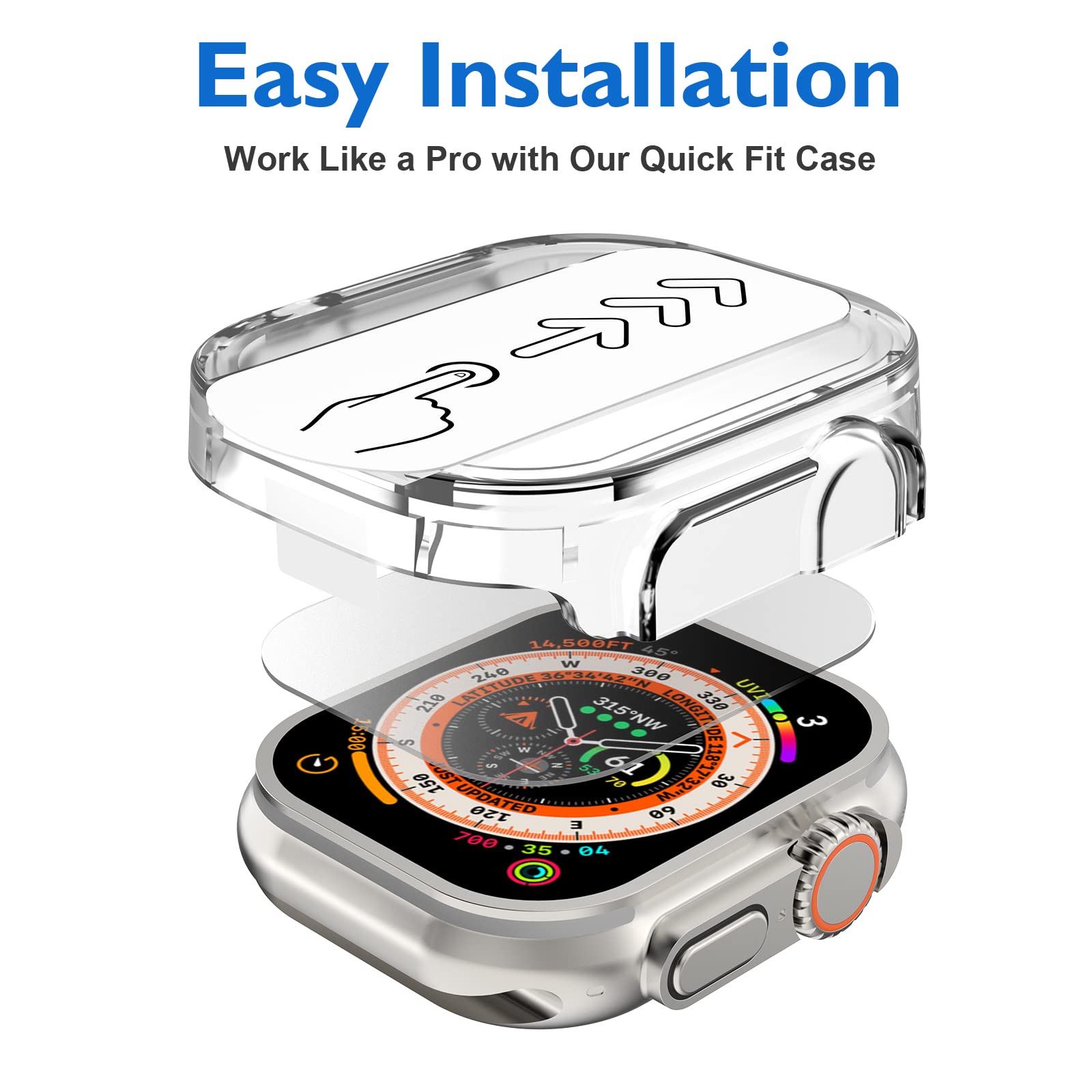 Mothca 2 Pack Tempered Glass Matte Screen Protector For Apple Watch Ultra 3 (2025) / Ultra 2 / Ultra (49Mm) [Quick Fit Case] Aut