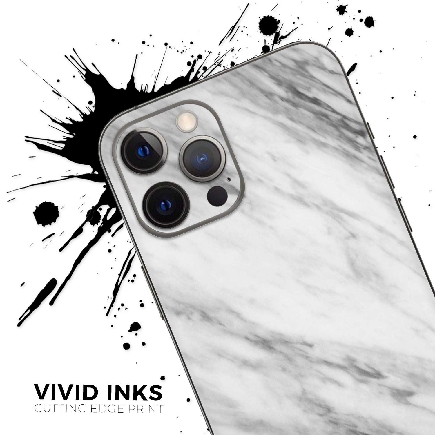 Design Skinz Full Body Skin Decal Wrap Kit Compatible With Iphone 12 Pro Max (Screen Trim & Back Skin)   Slate Marble Surface V1
