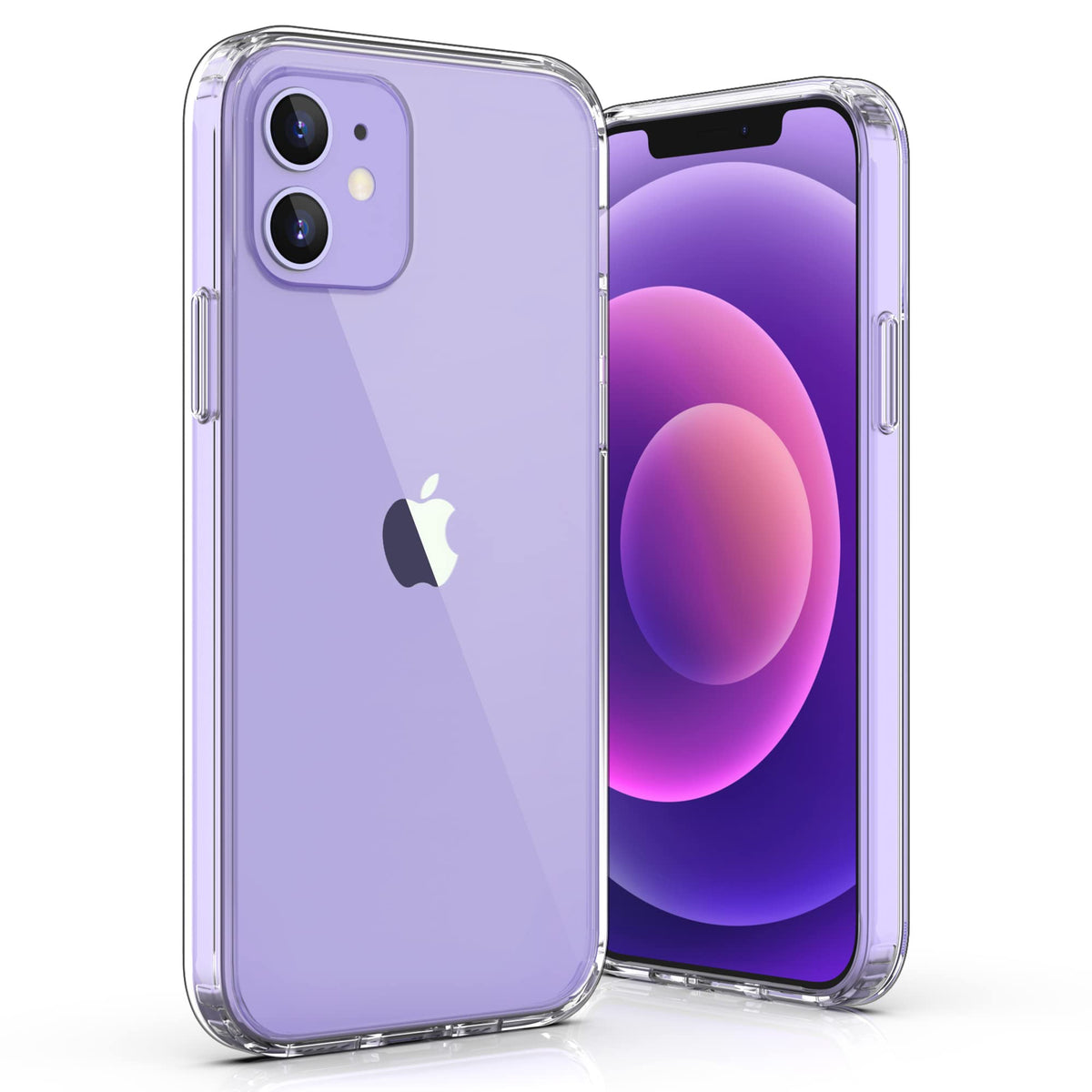 Ulak Clear Case For Iphone 12/Iphone 12 Pro, Hybrid Protective Slim Transparent Anti Scratch Shock Absorption Tpu Bumper Cover D
