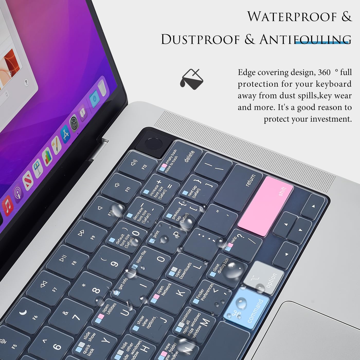 Keyboard Cover For 2024 2022 Apple Macbook Air M3 M2 13 15 Inch A3113 A3114/Macbook Pro 14 Inch A2442 A2779 A2918/Pro 16 Inch A2