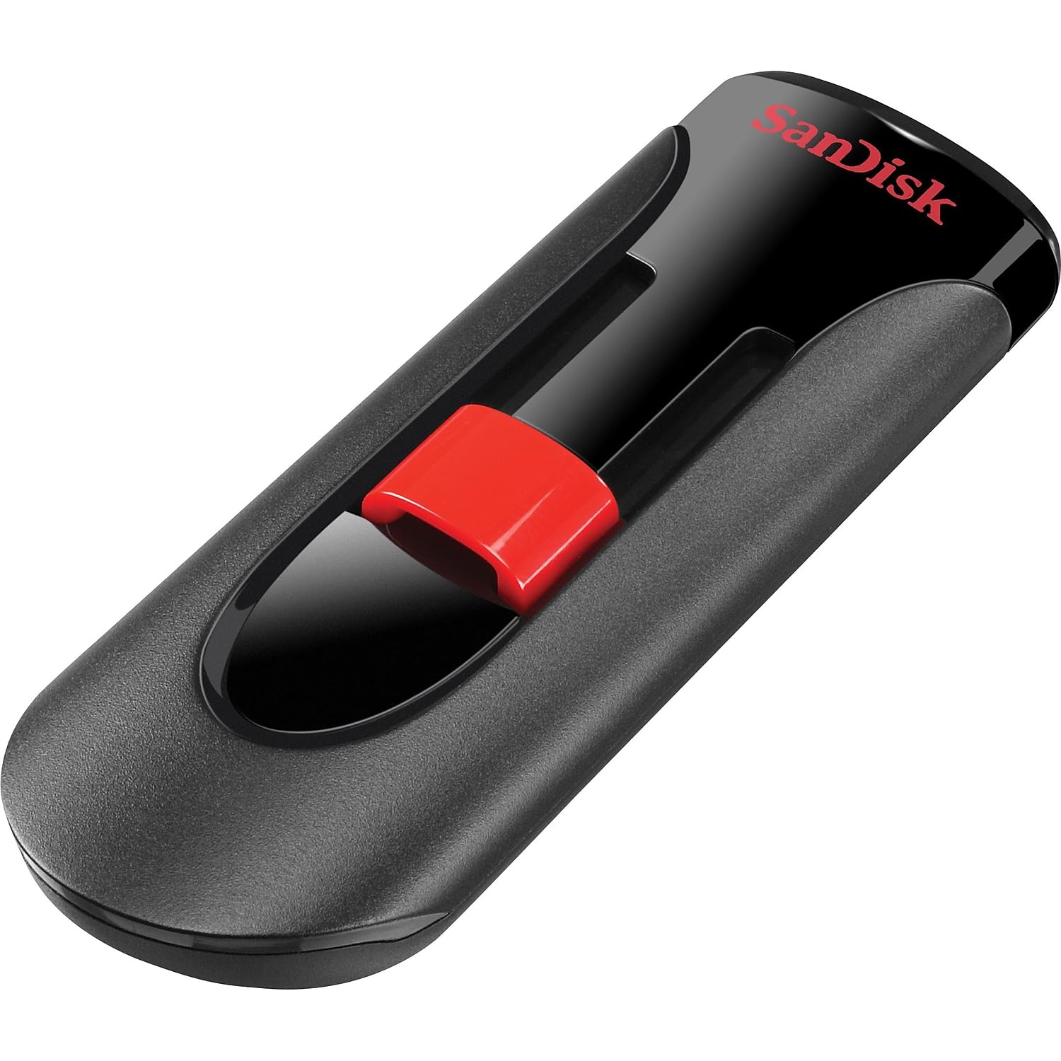 Sandisk Cruzer Glide Usb Flash Drive, 64 Gb, Black/Red (Sdcz60-064G-A46)