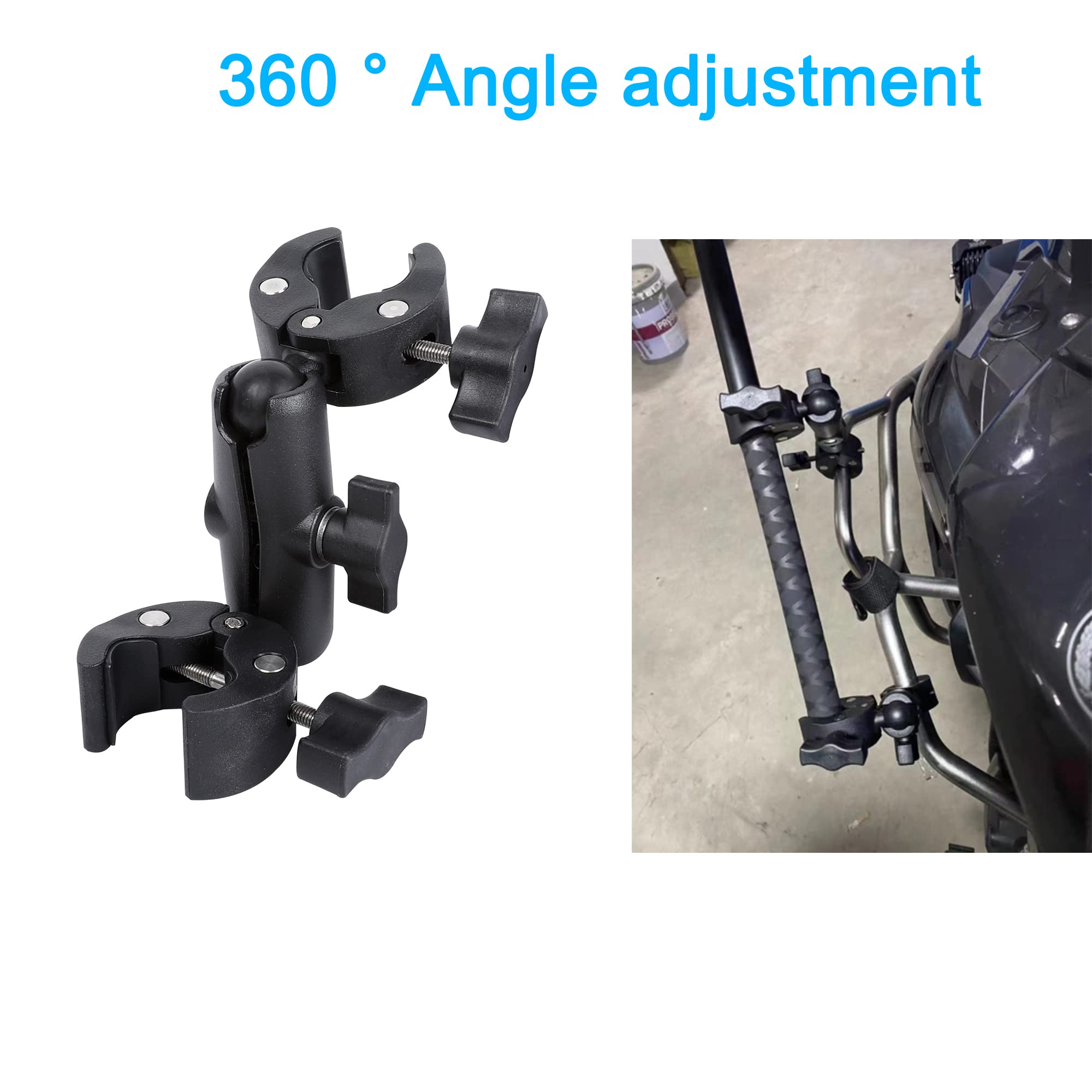 Pellking Motorcycle Bike Handlebar Clamp Mount And 61'' Invisible Selfie Stick For Insta360 X4 X3 X2 X One Rs R Go 3 Camera