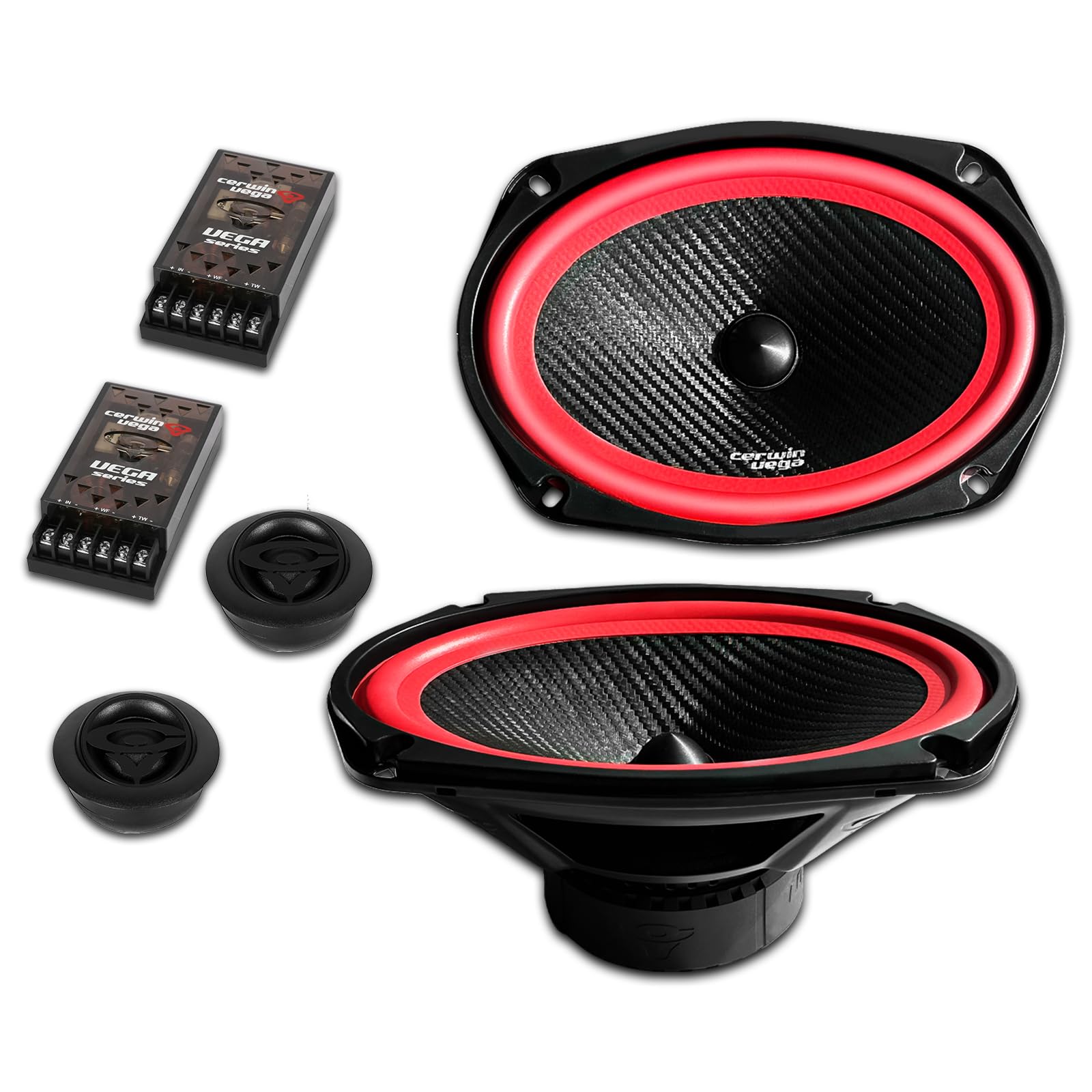 CERWIN-VEGA! V69C 6 9 VEGA 2-Way 480 Watts 4 Ohm Component Speakers(Pair)