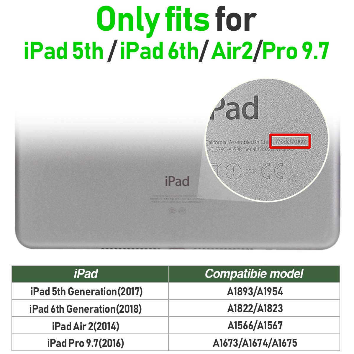 Timecity Case Compatible With Ipad 6Th/5Th Generation,9.7 Inch 2018/2017 Case With Rotating Stand/Strap Full Body Silicone+Pc Pr