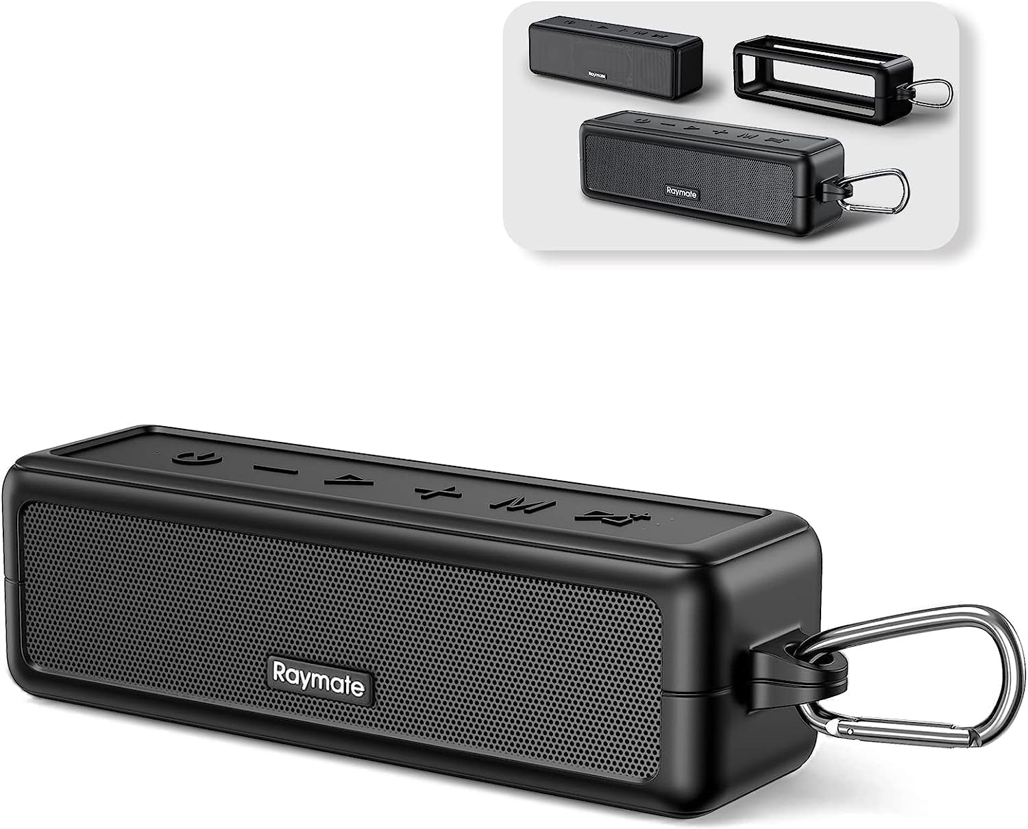 Raymate Bluetooth Speakers, Hifi Stereo Sound With Dsp, 30W Ipx7 Waterproof Speaker Wireless Bluetooth V5.0, 1000Mins Playtime,