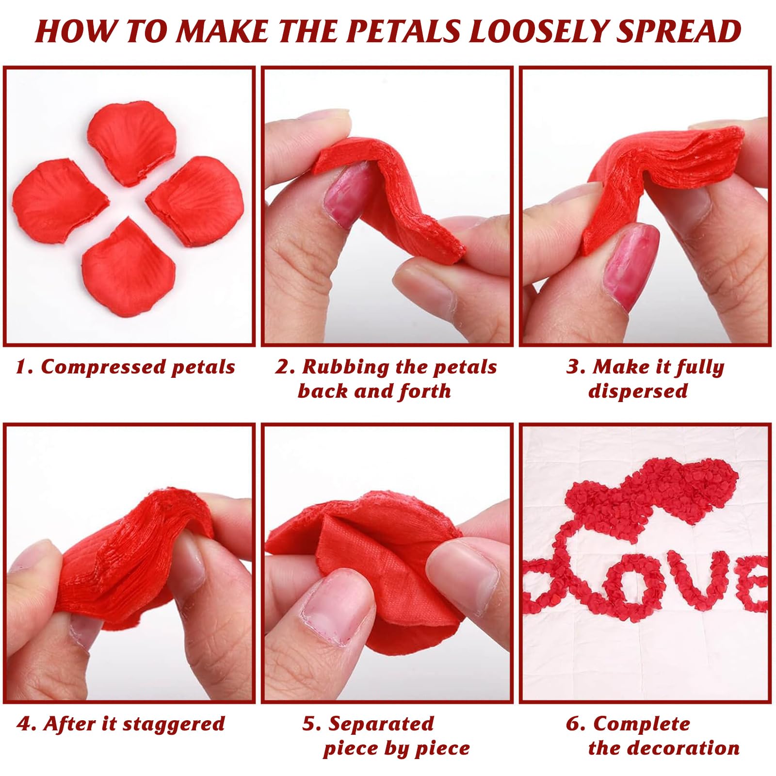 Supbri 1000Pieces Artificial Rose Petals With 24 Pack Led Tea Lights Candle, Flameless Battery Operated Candles,Romantic Decorat