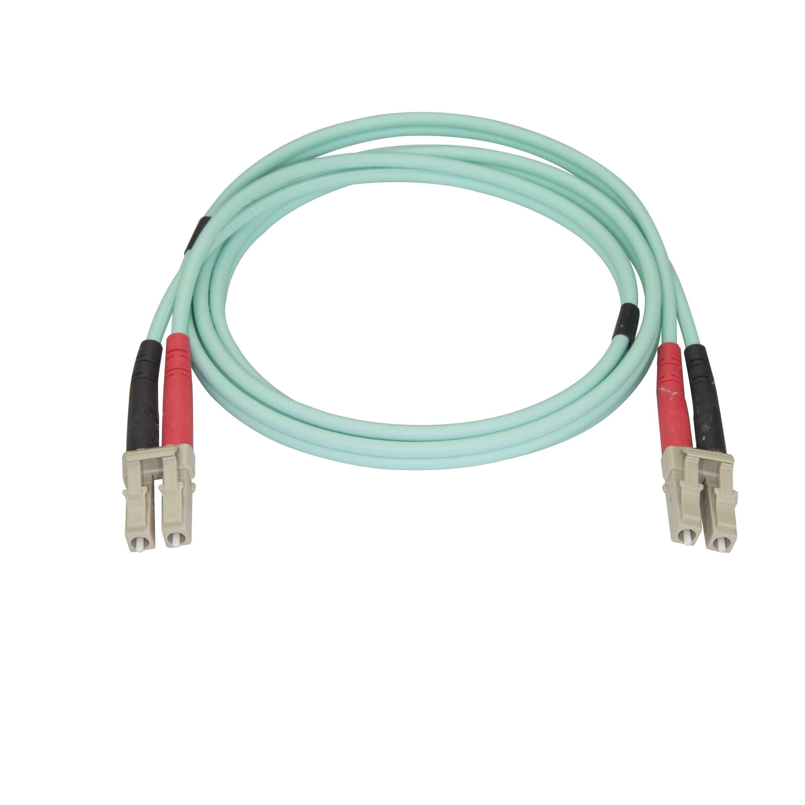 Startech.Com Aqua Om4 Duplex Multimode Fiber     1M / 3 Ft     100 Gb     50/125     Om4 Fiber     Lc To Lc Fiber Patch Cable (4