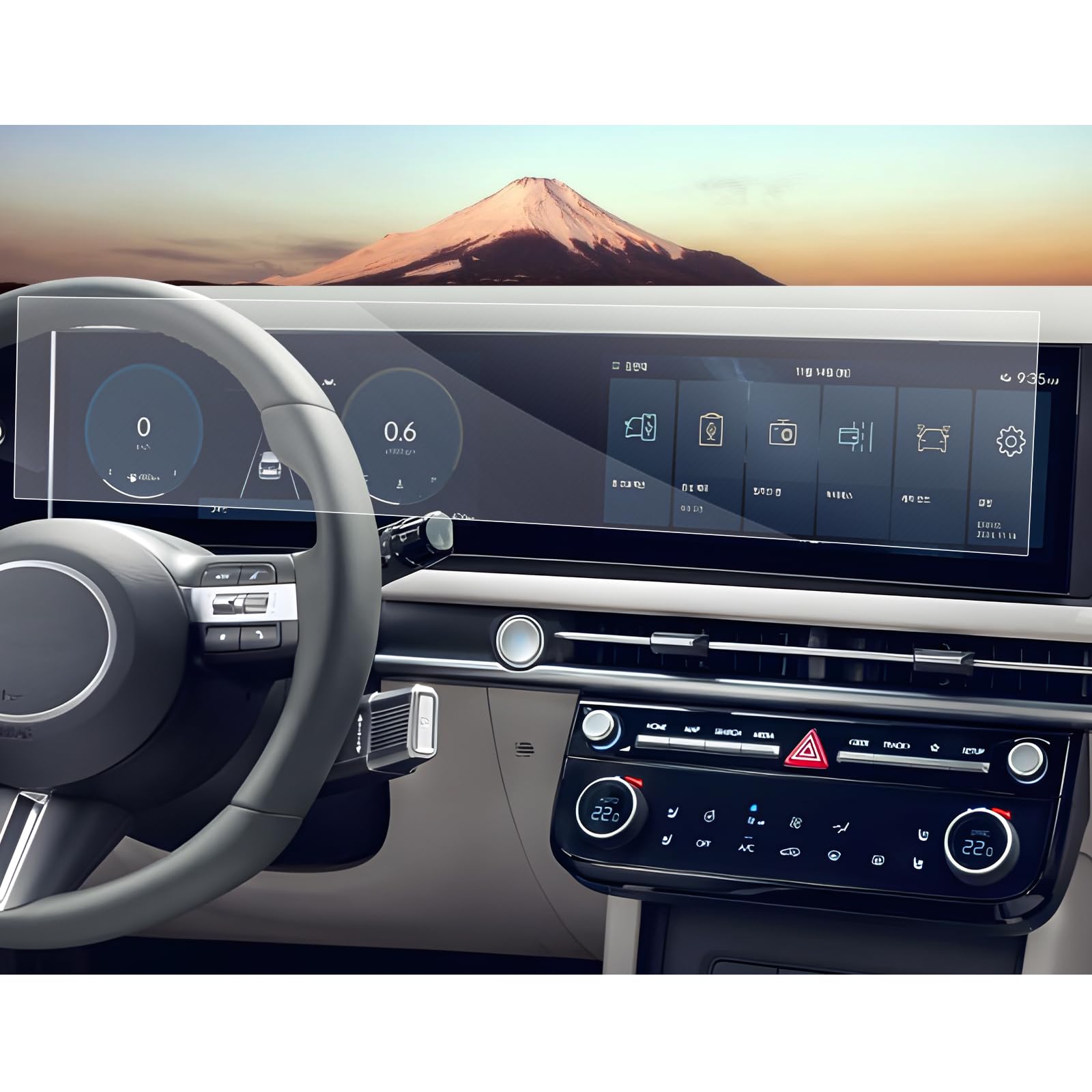 Sxcy For 2025 Hyundai Tucson Accessories (N Line Limited) For 2025 Hyundai Tucson Touch Radio Display Screen Protector 12.3 Inch Digital Gauges&Navigation All One Screen[2Pcs Nano Soft]