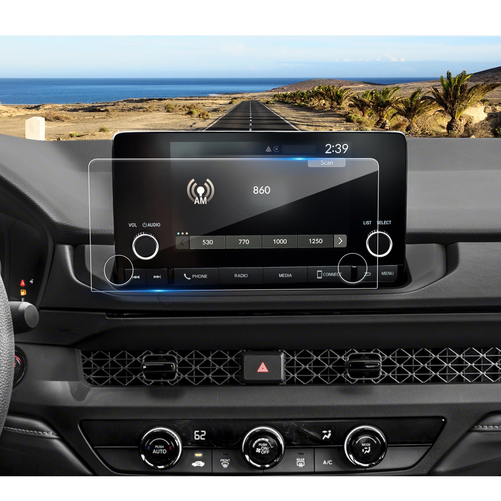 Coleya 2023 2024 2025 Pilot Screen Protector For Honda Pilot (Lx/Sport) 7 Inch Color Touch Sceen, 9H Tempered Glass 2023 2024 20