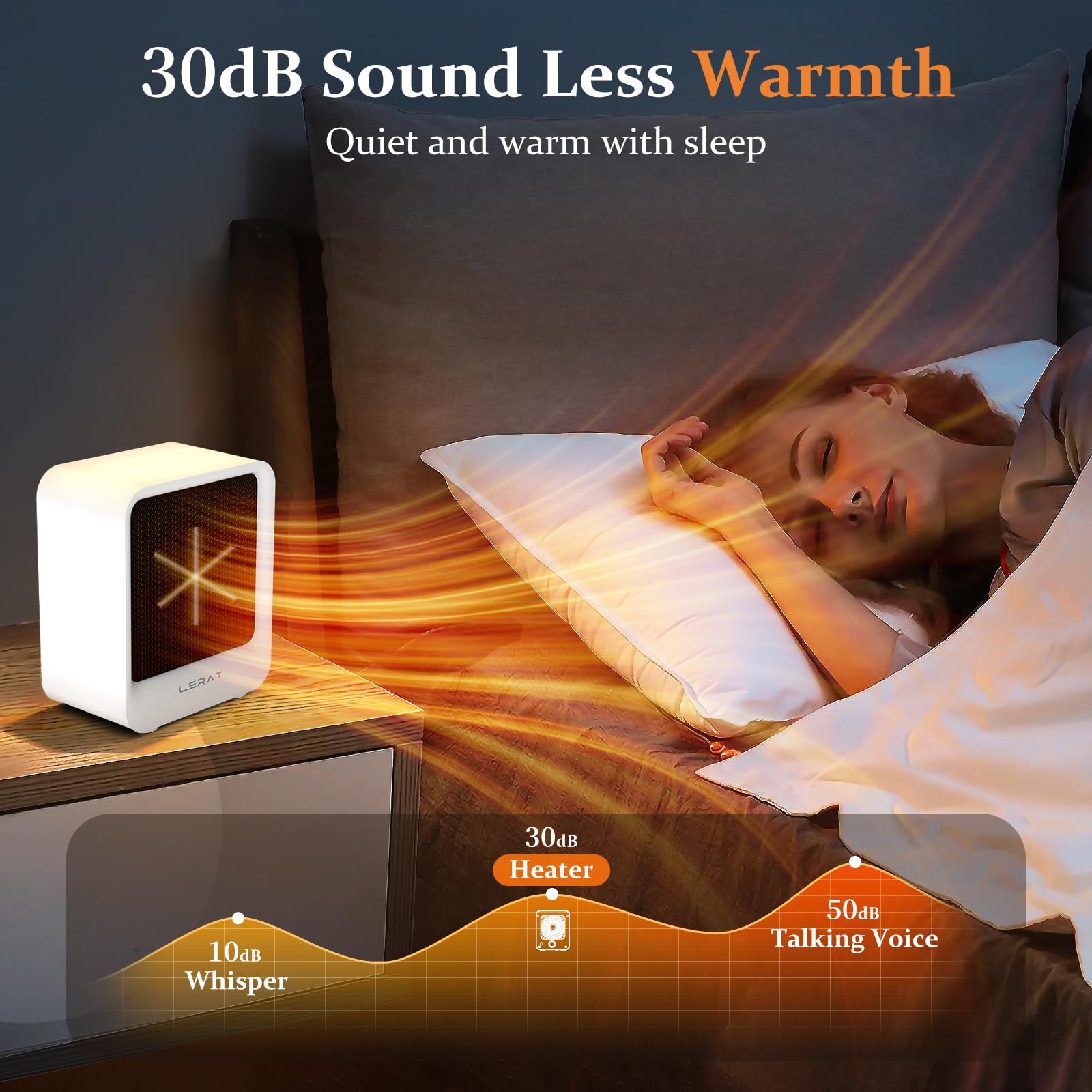 Electric Space Heater, Small Portable Heater For Indoor Use, 500 Watts High Output & 2 Speeds, Mini Personal Heater For Office D