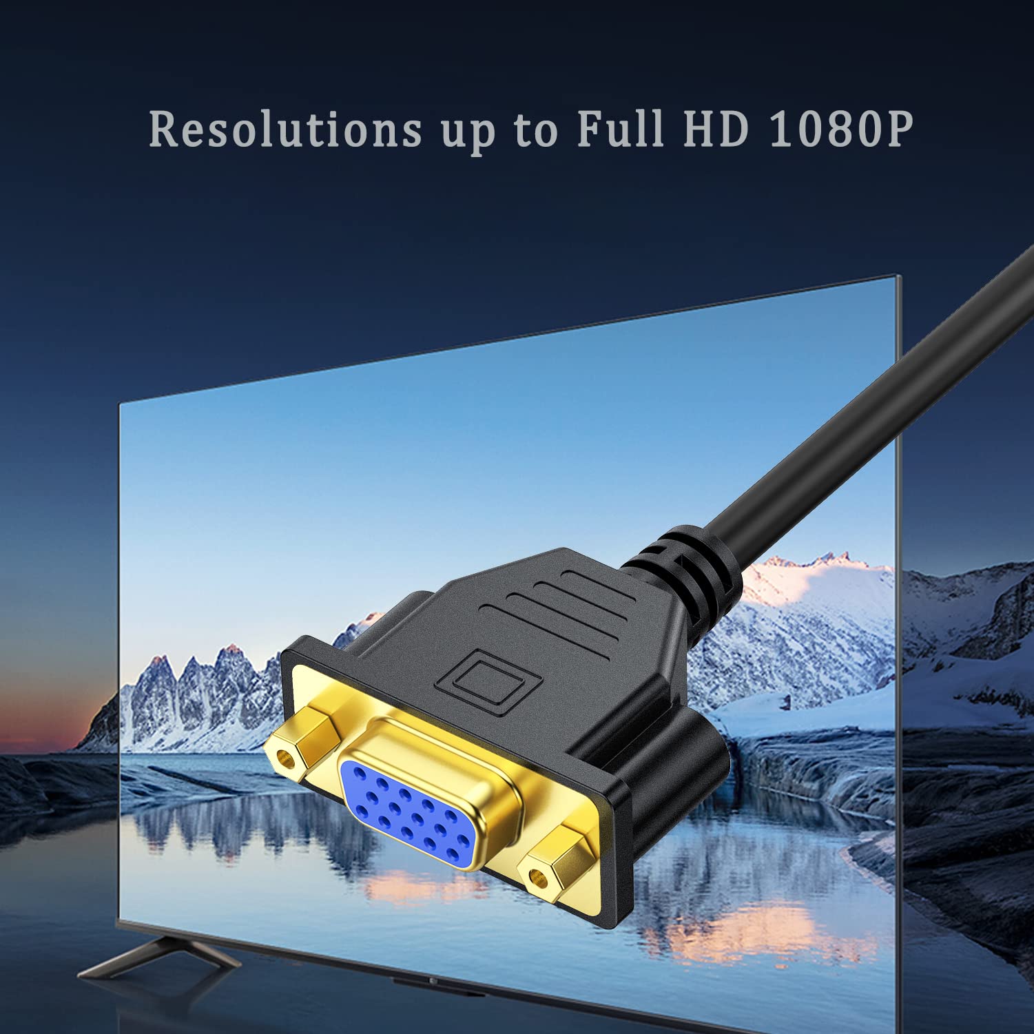 Uv Cable 2 Pack Vga Extension Cable 6Ft, Vga Cable Male To Female (Vga 15 Pin), Svga Male To Female Hd15 Monitor Video Adapter C