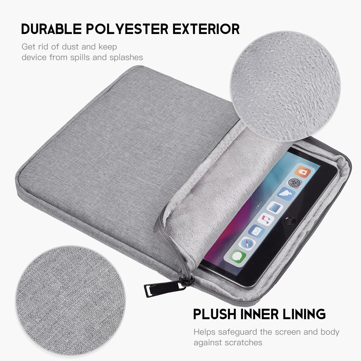 9 11 Inch Ipad Carrying Case, Padded Travel Tablet Sleeve Bag For 11 Inch Ipad Pro M4(2024), 11'' Ipad Air M2, 10.9 Ipad, 10.9 I