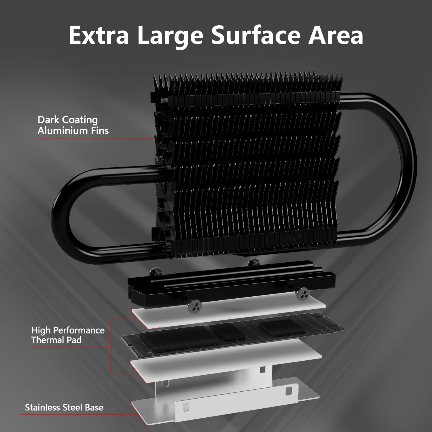 Thermalright Hr 09 2280 Pro Black Ssd Heatsink, Double Sided Heat Sink, With Thermal Silicone Pad For M.2 Ssd Pc And Computer,De