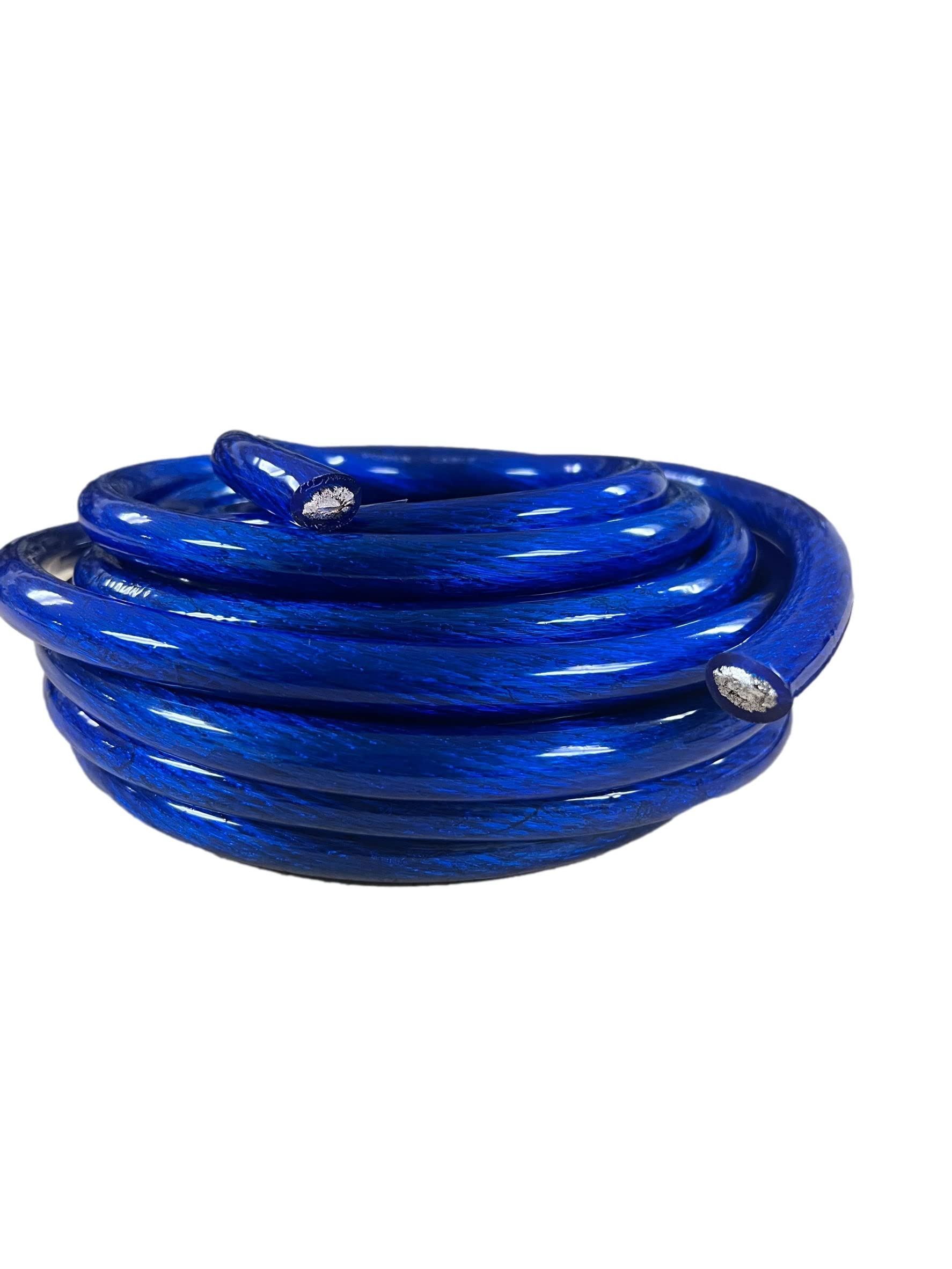 Imc Audio 1/0 Gauge Cca Power Blue Wire Cable (20Ft Blue) Battery Cable Wire, Automotive, Car Audio Speaker Home Stereo System,