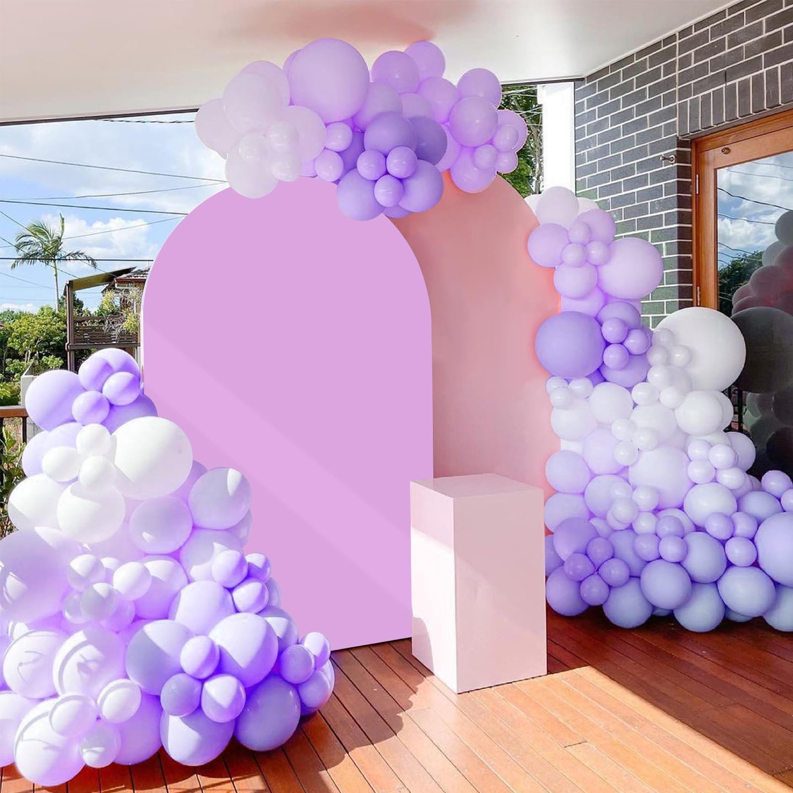 Arch Backdrop Cover, 7.2Ft Wedding Arch Cover Spandex Fitted Arch Covers Stretchy Cardboard Chiara Wall Backdrop Stand Fabric