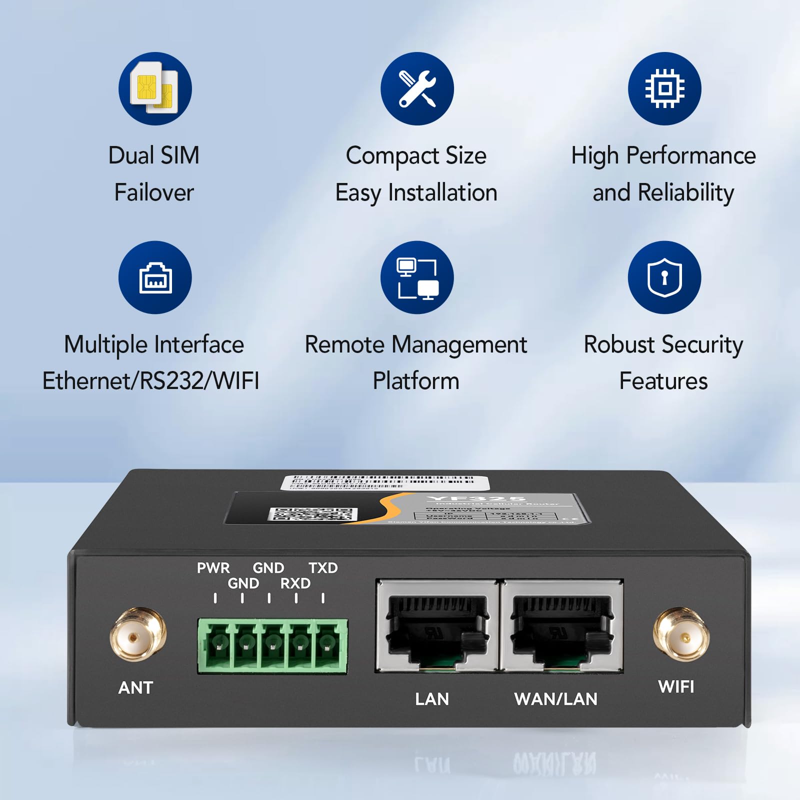 4G Vpn Router, Industrial 4G Lte Wifi Router 3G/4G Yeacomm Yf325 Wireless Modem Router Unlocked With Dual Sim Card Slot,B2/4/5/1