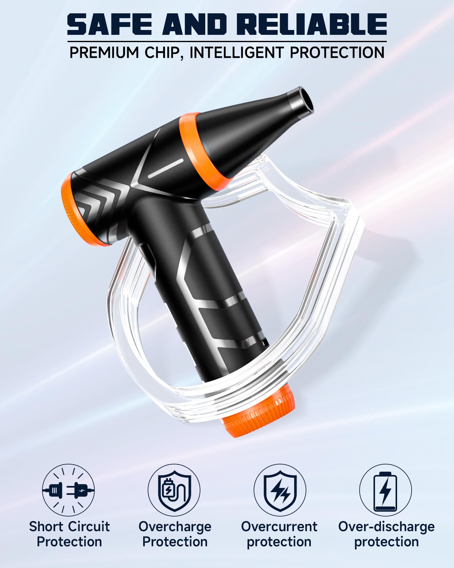 Hotfien Compressed Air Duster, 150000Rpm Stepless Speed Tiny Electric Cleaner For Keyboard, Pc Deep Cleaning, Replace Compressed