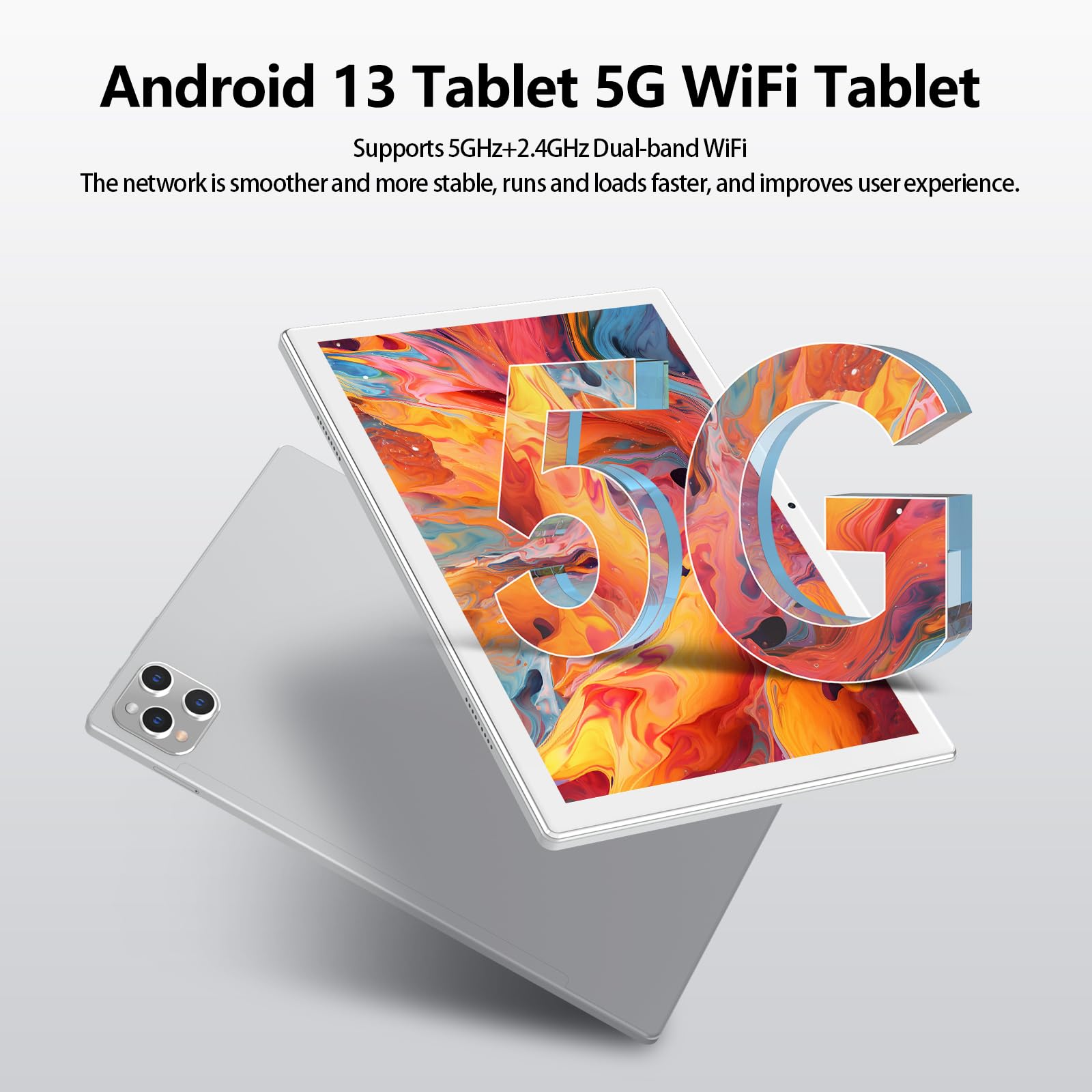 Eitomin Tablet 10 Inch 2024 Newest Android 13 Tablet 128Gb Rom+16Gb Ram+1Tb Expandable Octa Core Tablet With Keyboard 5G Wifi Ta