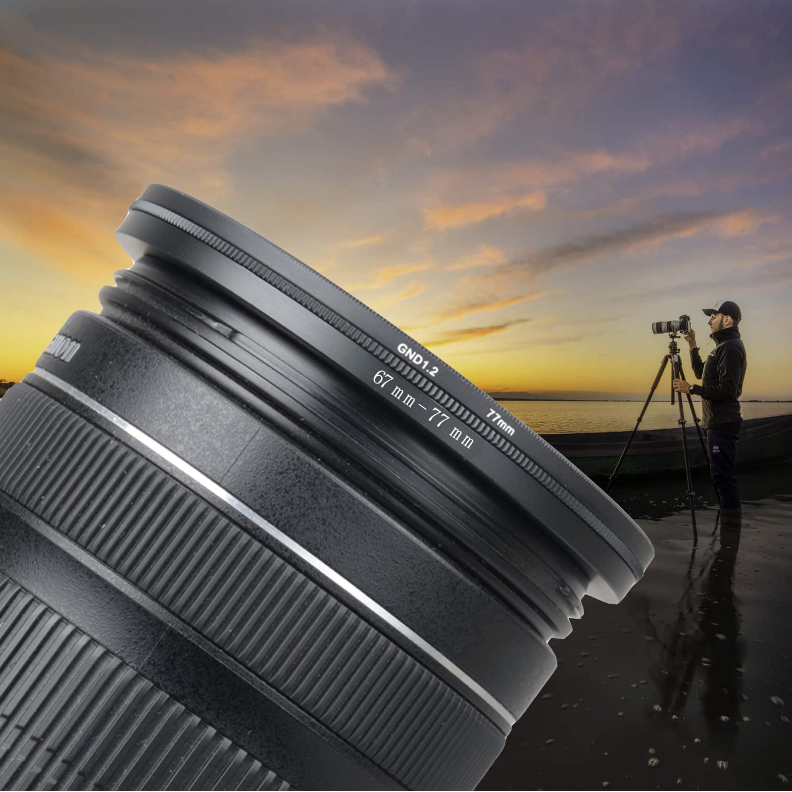 82Mm To 105Mm Step Up Ring Filter Adapter Applicable To All Brands Of Uv Nd Cpl Filter (82Mm 105Mm)