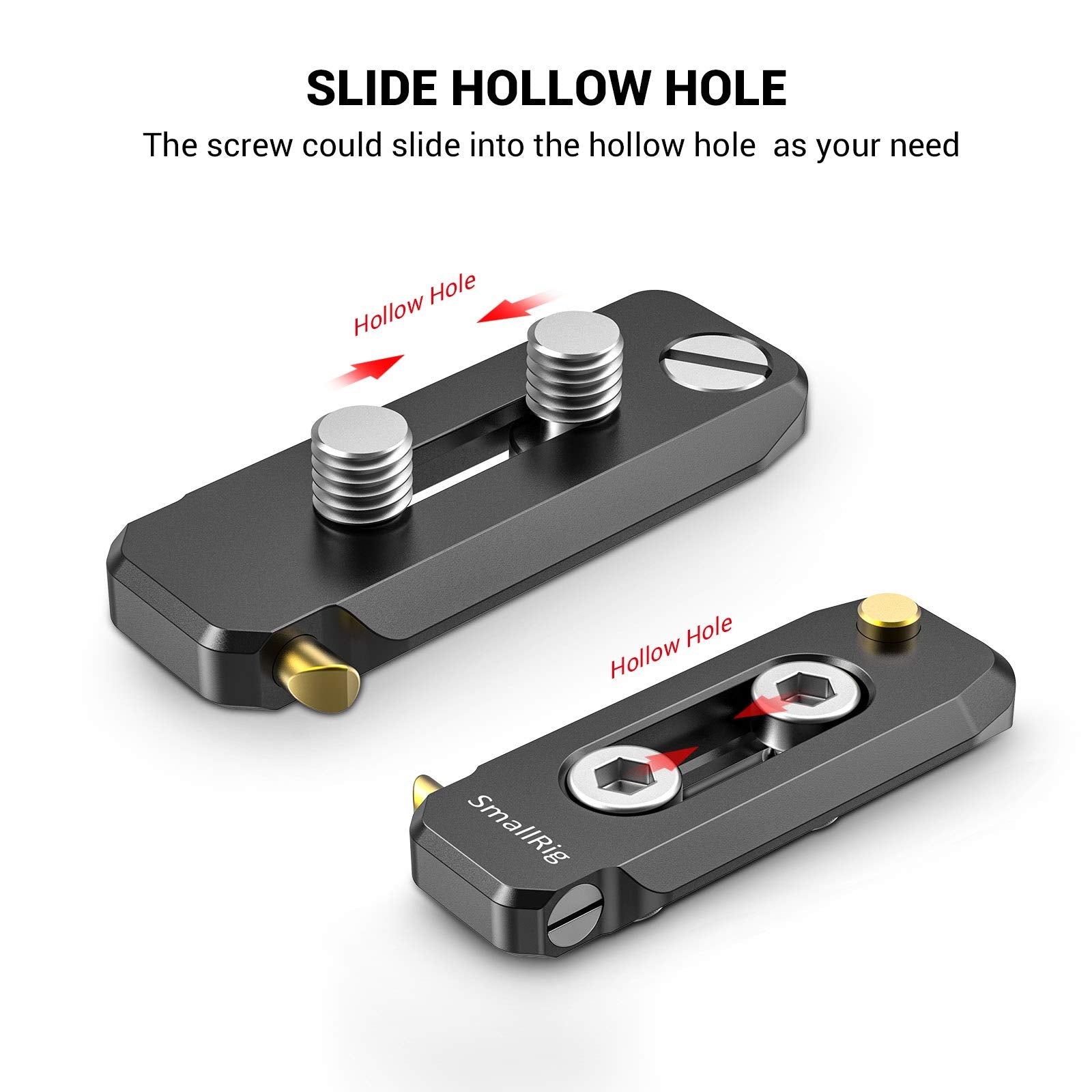 Smallrig Universal Low Profile Quick Release Nato Rail Safety Rail 50Mm/2Inches Long With 1/4'' Screws For Nato Handle Camera Ca