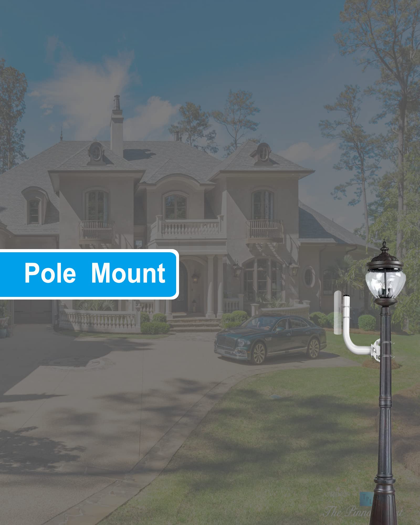 Wireless Bridge Antenna Mount, 12'' Universal Adjustable J Pole & Wall Bracket Mount For Ap Access Point Client Bridge Cpe, Outd