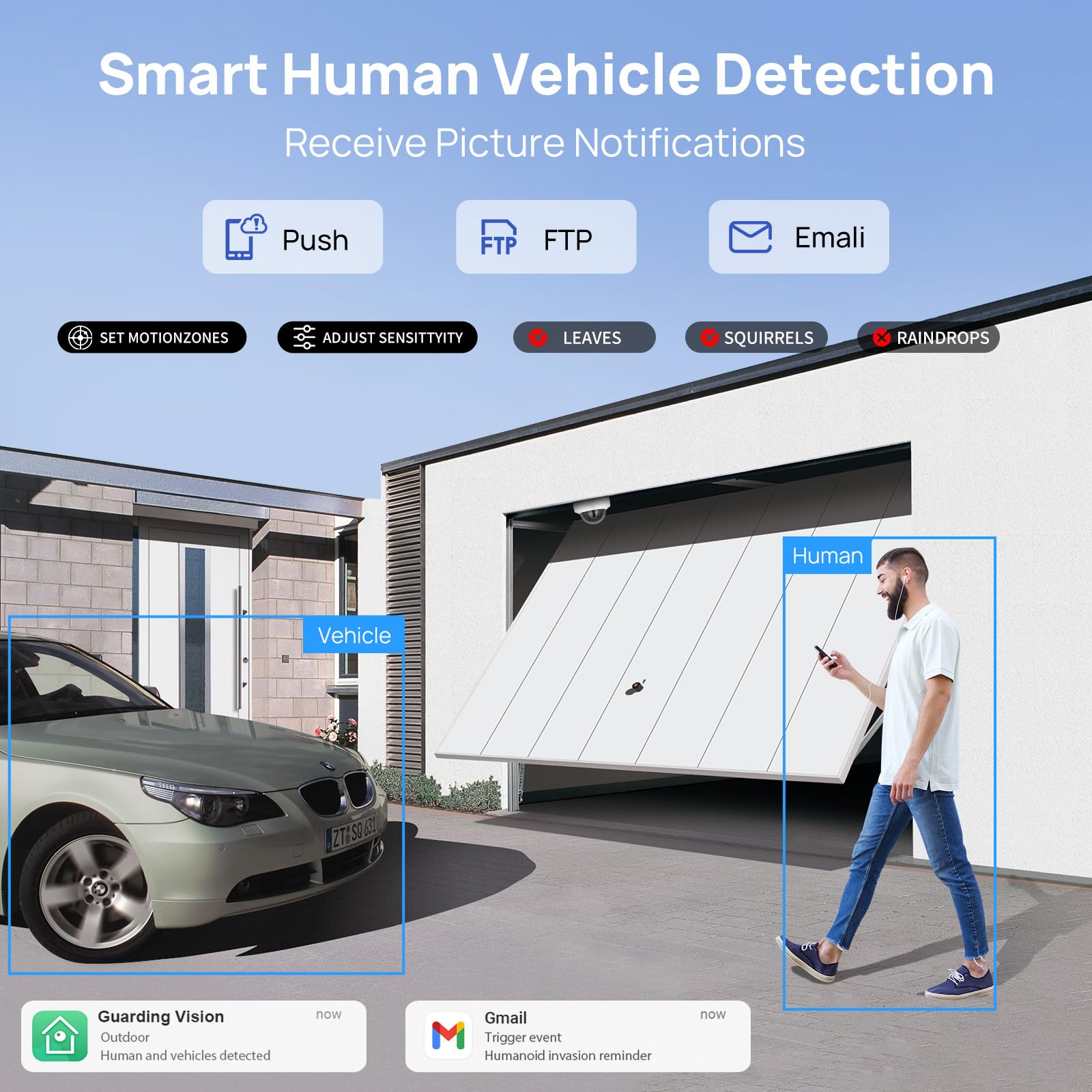 Vikylin 4K Poe 8Mp Ip Camera With Audio/Mic, Smart Dual Light Full Color Night Vision 98Ft, Ai Human/Vehicle Detection, On Vif,