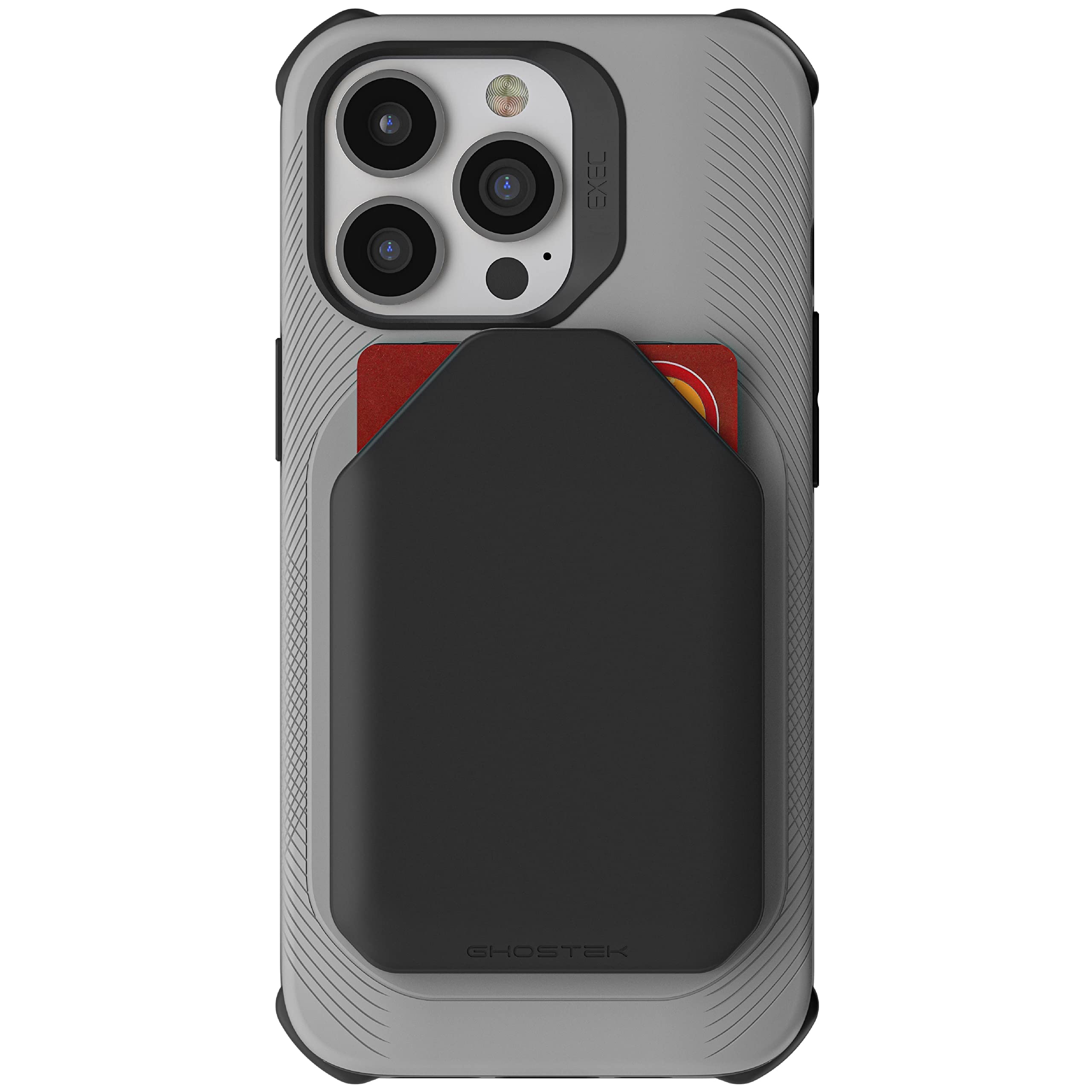 Ghostek EXEC iPhone 13 Wallet Case with Removable Card Holder for MagSafe Wireless Charger and Supports Magnetic Car Vent Mount 