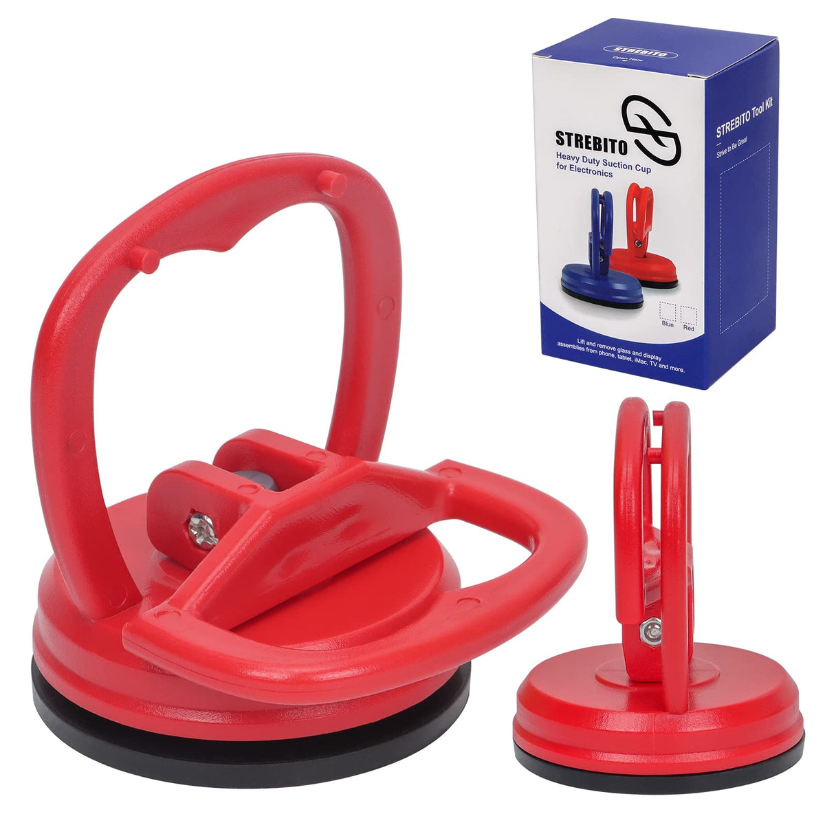 Strebito Suction Cups Heavy Duty 2 Pieces Screen Suction Cups Tool For Imac, Iphone, Macbook, Ipad, Tv, Phone, Laptop, Computer,