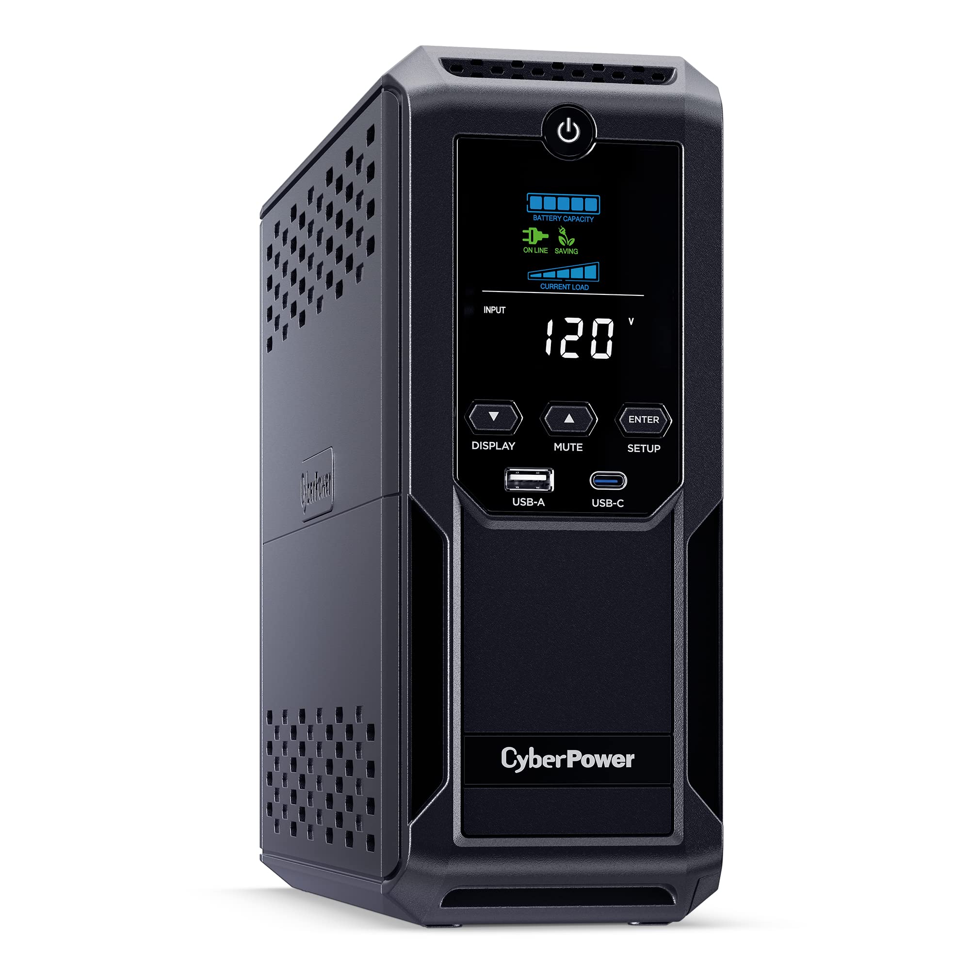 Cyberpower Cp1350Avrlcd3 Intelligent Lcd Ups System 1350Va815W 12 Outlets 2 Usb Ports Avr Mini Tower