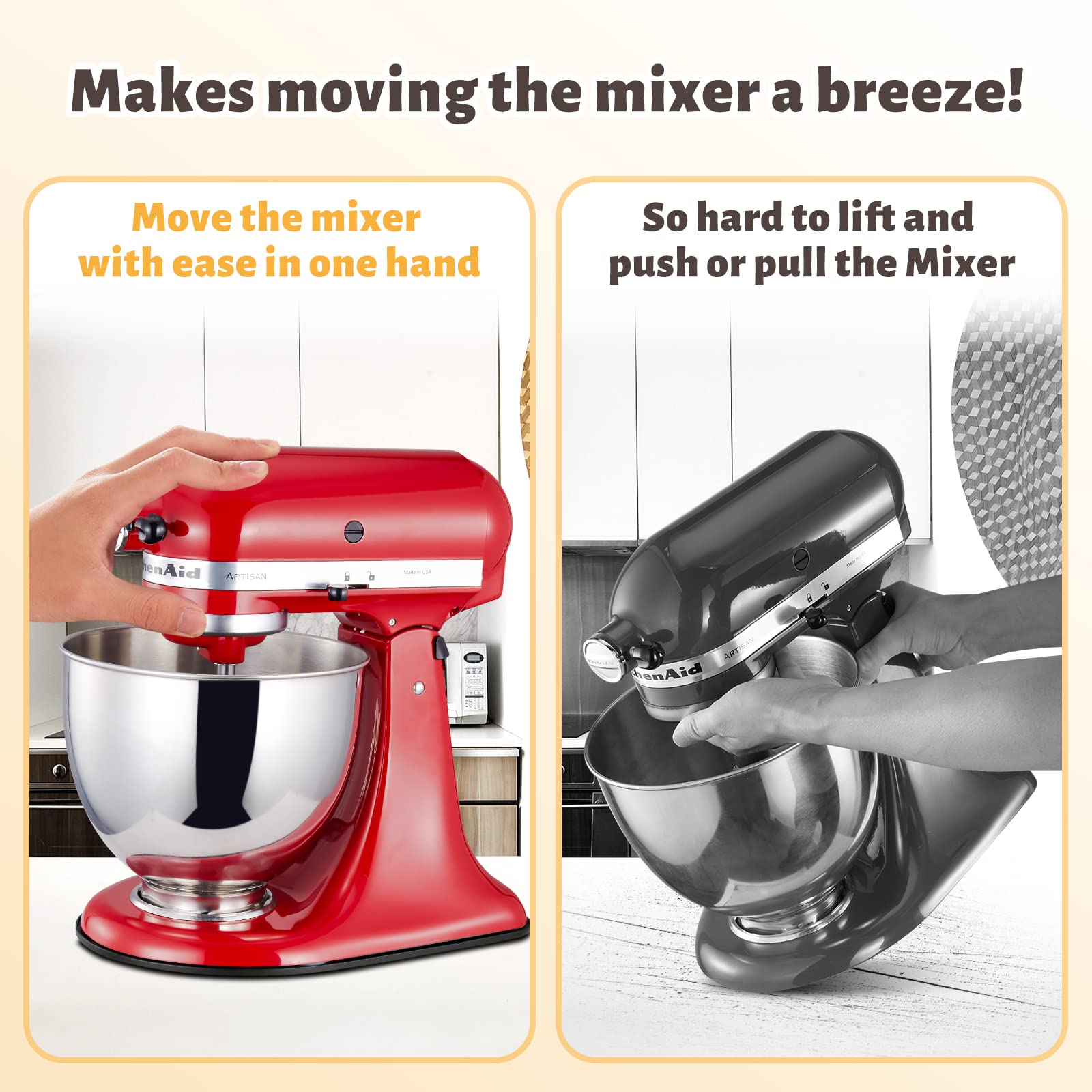 Sliding Mat For Kitchenaid Mixer   Metal Mixer Mover Slider Mat Compatible With Kitchenaid 4.5 5Qt Tilt Head Stand Mixer, Mixer