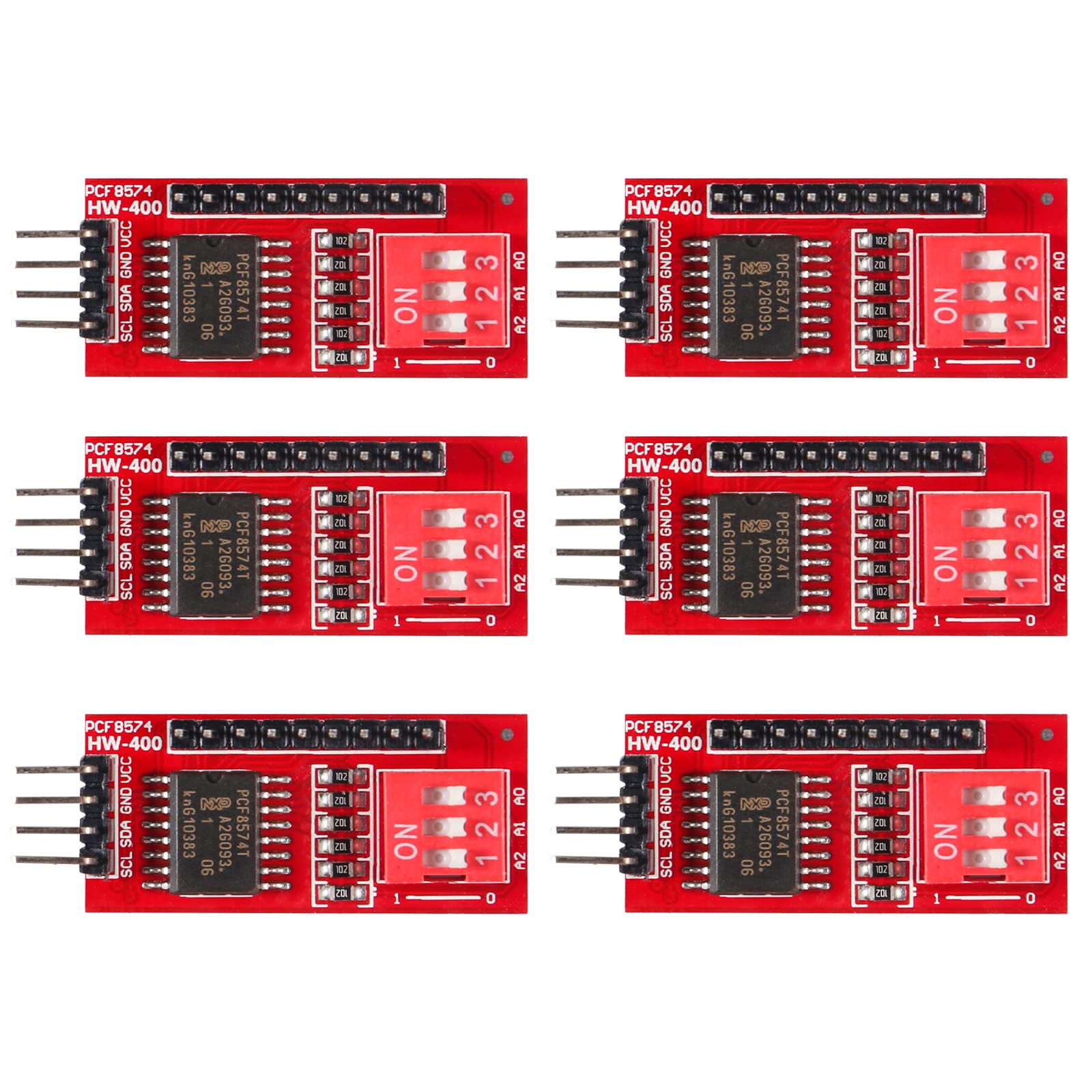 Qccan 6Pcs Pcf8574 Pcf8574T Io Expansion Board I/O Expander I2C Iic Port Interface Evaluation Develop Module