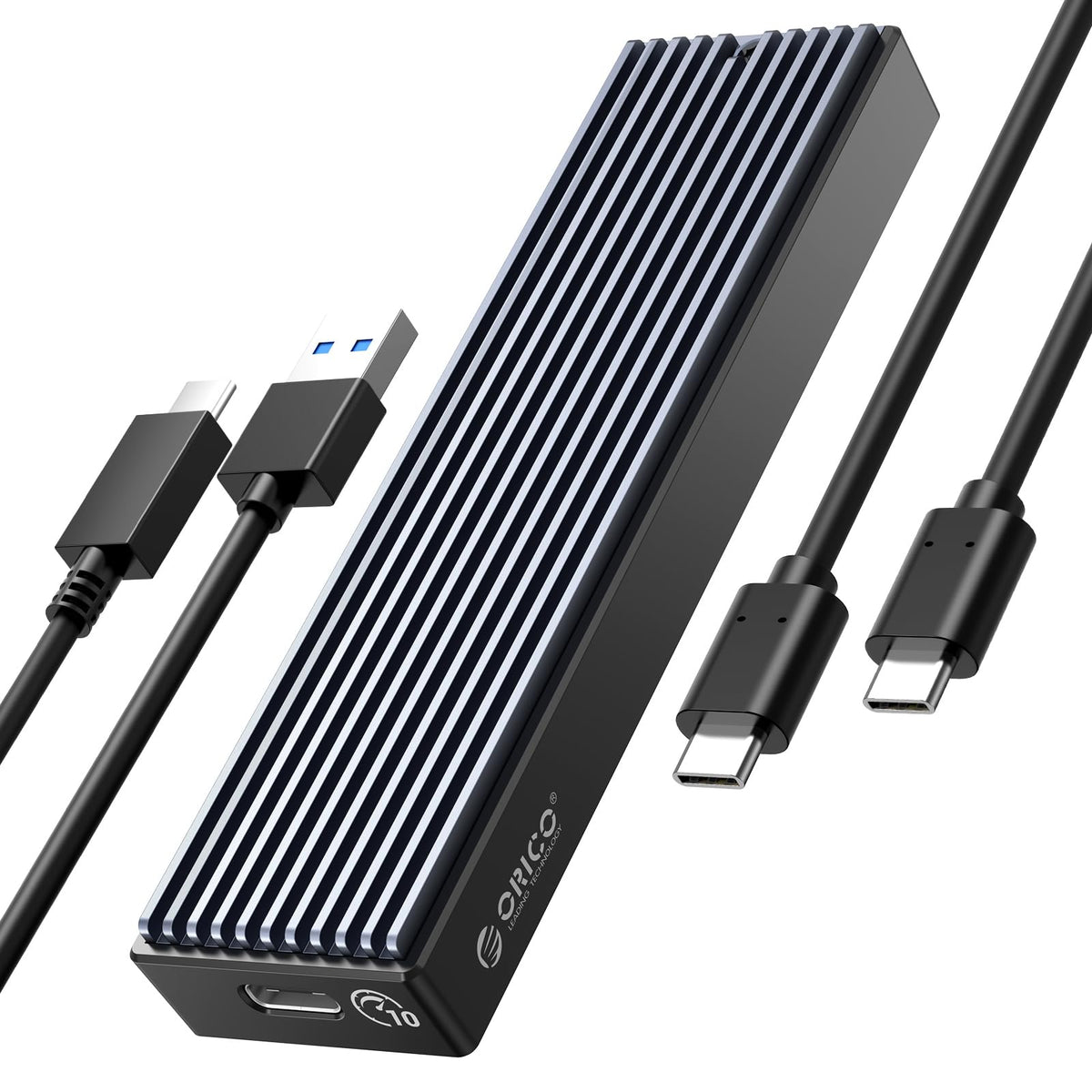 ORICO M.2 NVMe SSD Enclosure, USB 3.1 Gen 2 (10 Gbps) to NVMe PCI E M.2 SSD Case Support UASP for NVMe SSD Size 2230/2242/2260/2280(up to 4TB) (M.2 NVMe)