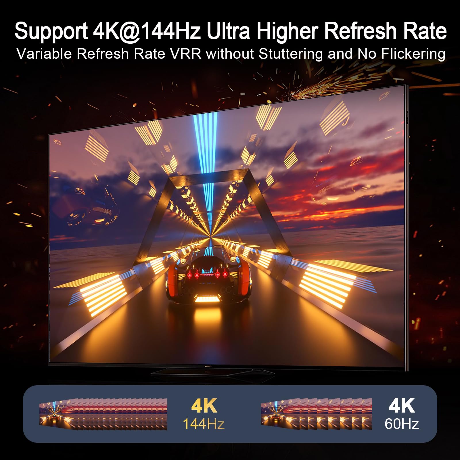 4K@120Hz Hdmi 2.1 Switch 2 In 1 Out With Audio Extractor Vrr Allm Hdcp2.3 Arc Earc Hdr Cec Spdlf Optical Audio Out D O L B Y Dig