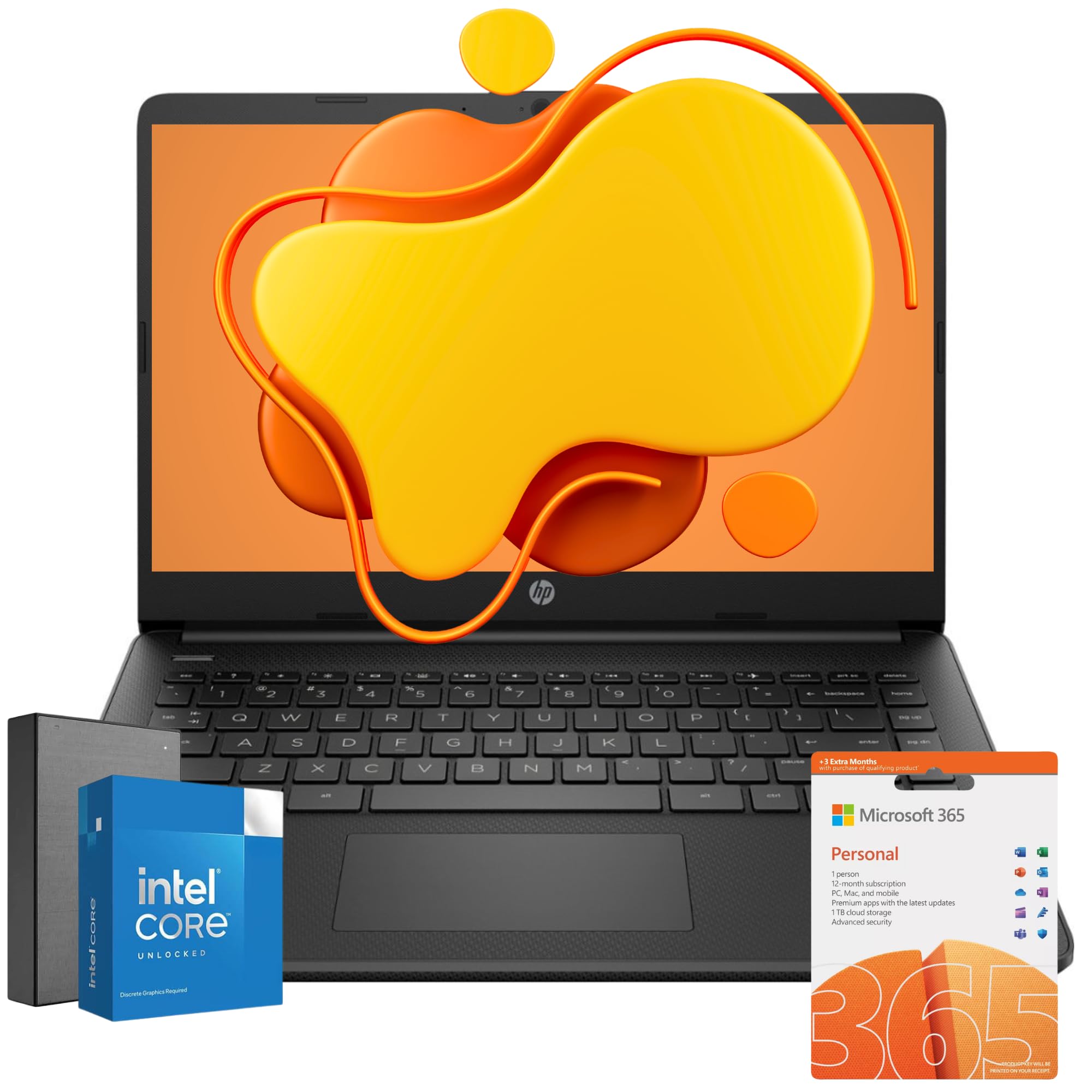 Hp 14-Inch Laptop | Thin, Lightweight, & Powerful | 16Gb Ram | 512Gb External Storage | 64Gb Storage Onboard | Free Ai Enabled M