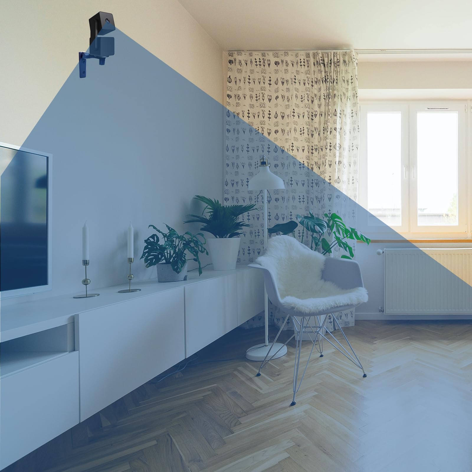 Oyocam 2 Pack Wall Mount Compatible With Wyze Cam Pan V3/Wyze Cam V3 Blink Mini Pan Tilt Camera Black, 360 Degree Swivel Adjusta